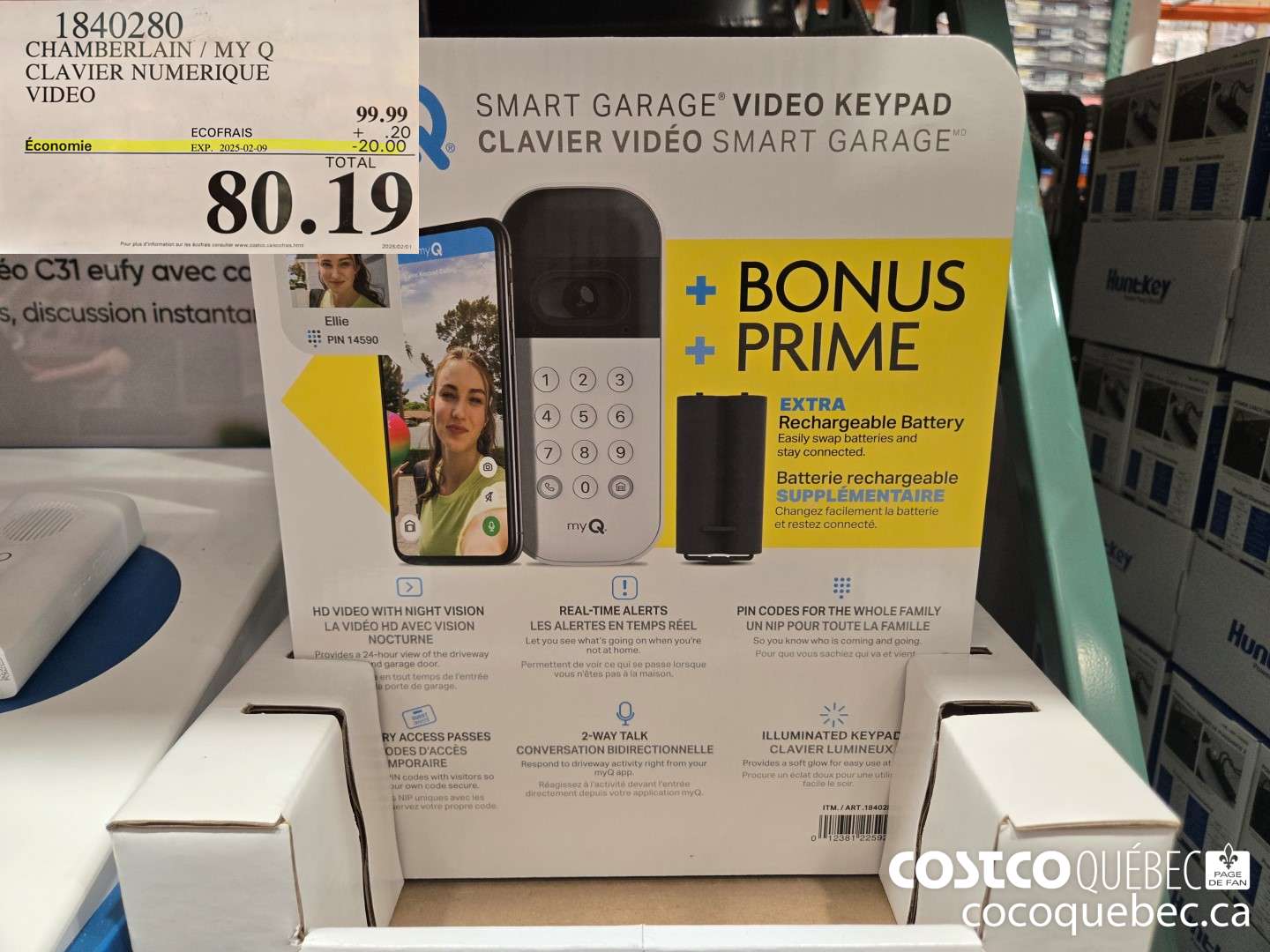 1840280 CLAVIER NUMERIQUE VIDEO  ($20.00 INSTANT SAVINGS EXPIRES ON 2025-02-16) $80.19