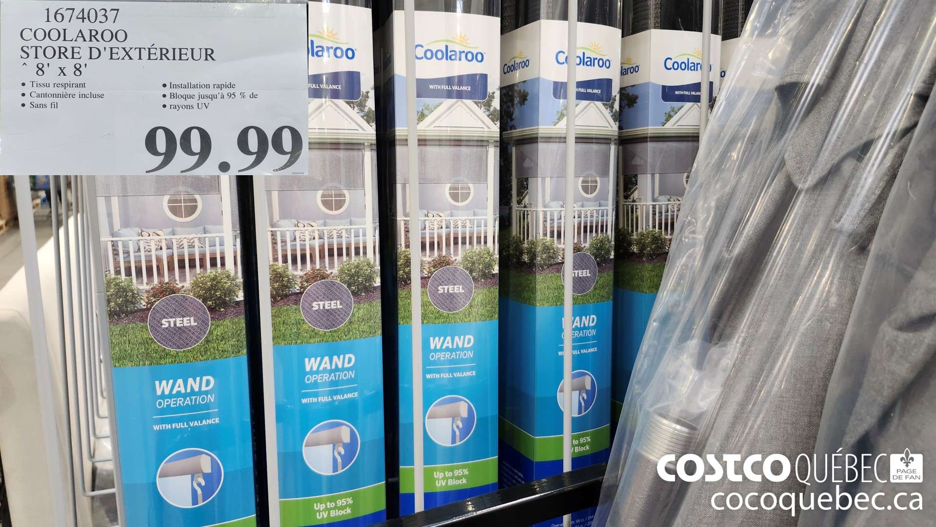 1674037 COOLAROO STORE D'EXTERIEUR  STORE D'EXTERIEUR $99.99