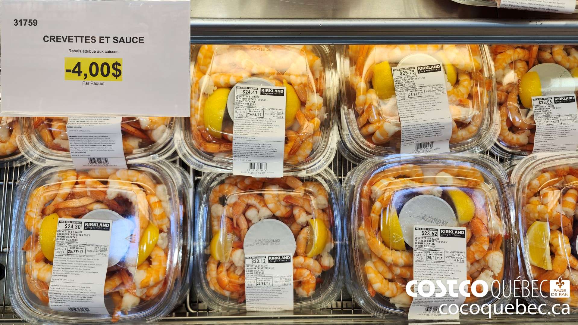 31759 CREVETTES ET SAUCE  ($4.00 INSTANT SAVINGS)