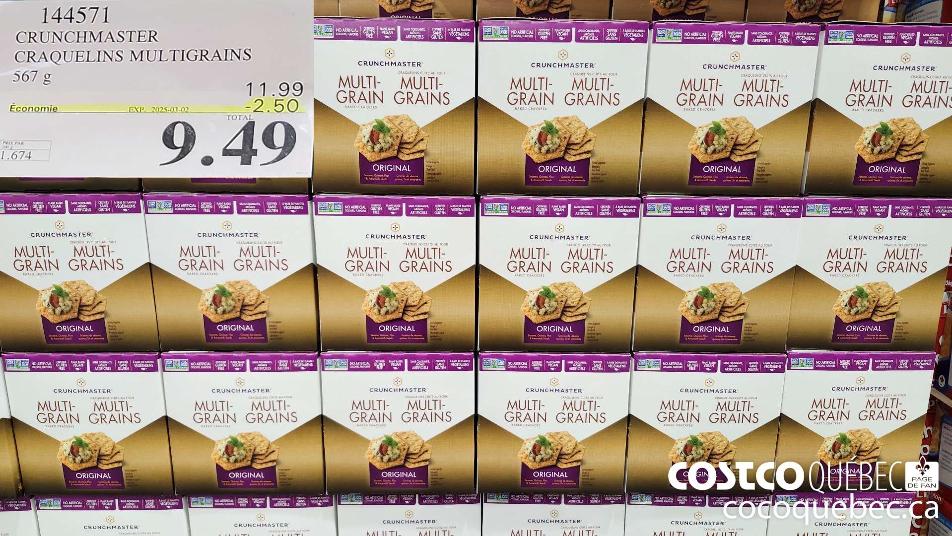 144571 CRUNCHMASTER CRAQUELINS MULTIGRAINS 567 ($3.00 INSTANT SAVINGS EXPIRES ON 2025-03-02) $9.49