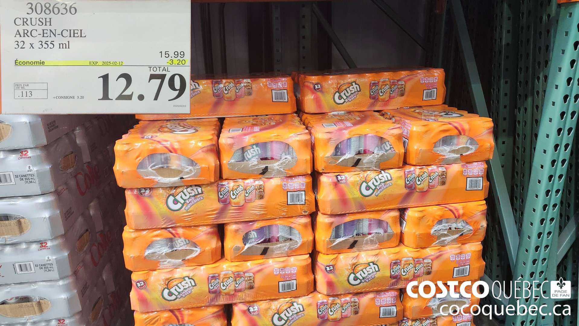 308636 CRUSH ARC-EN-CIEL 32 x 355 ml  ($3.10 INSTANT SAVINGS EXPIRES ON 2025-02-12) $12.79