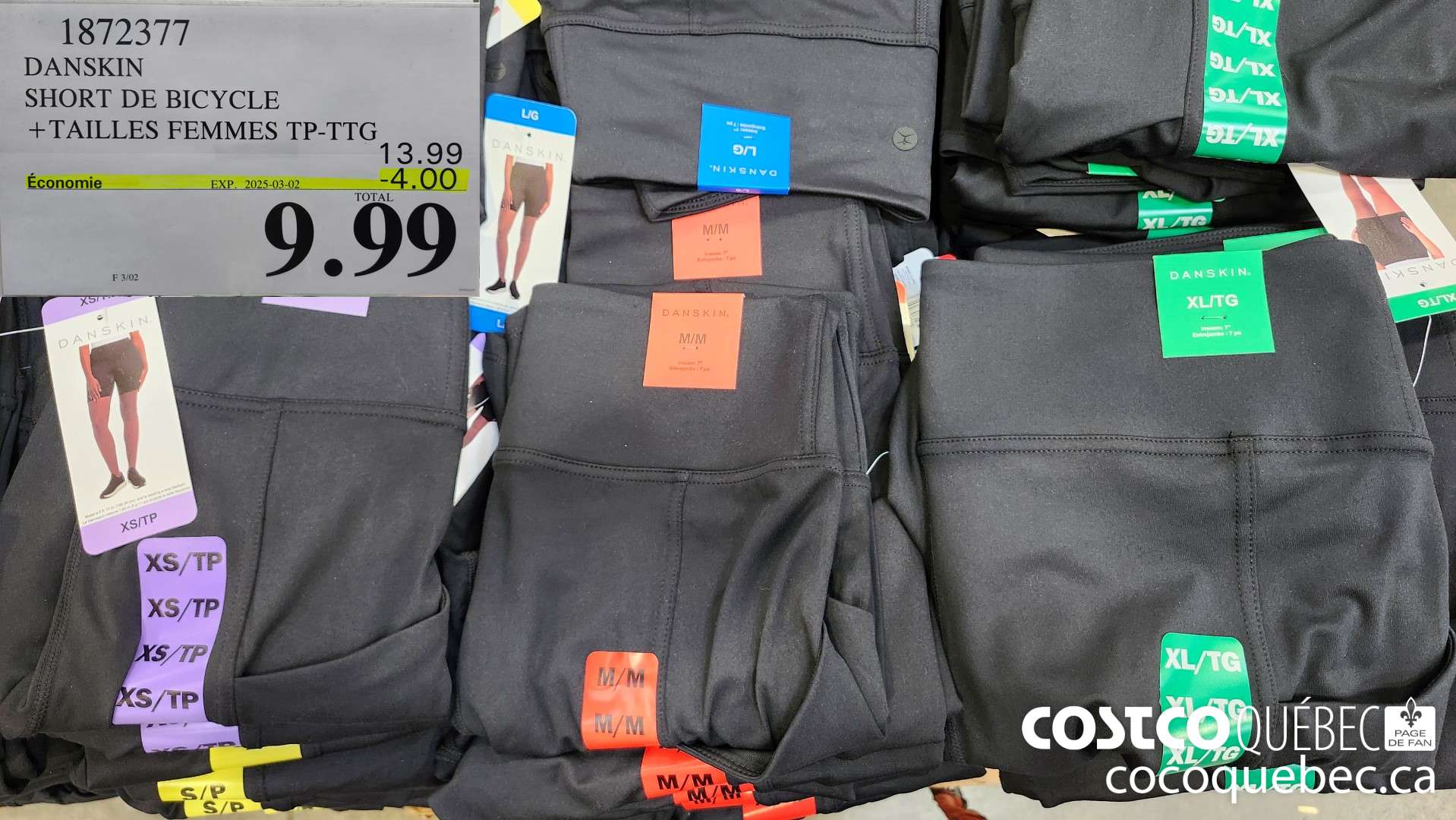 1872377 DANSKIN SHORT DE BICYCLE  ($4.00 INSTANT SAVINGS EXPIRES ON 2025-03-02) $9.99
