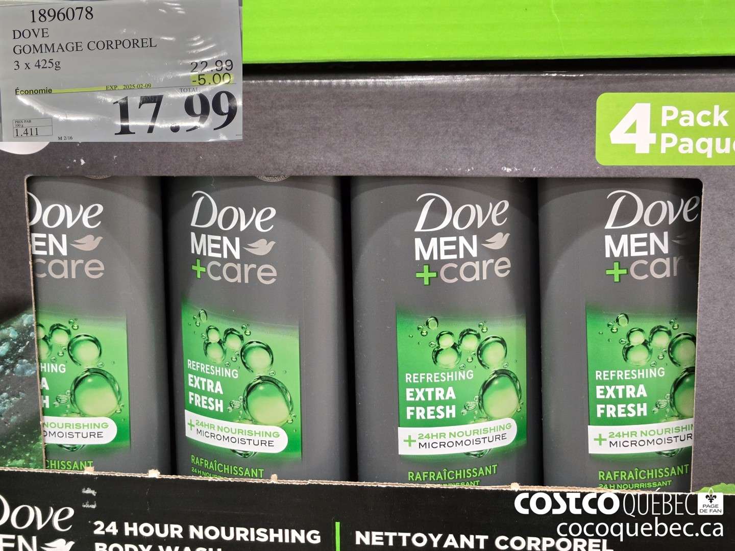 1896078 DOVE GOMMAGE CORPOREL  ($5.00 INSTANT SAVINGS EXPIRES ON 2025-02-09) $17.99