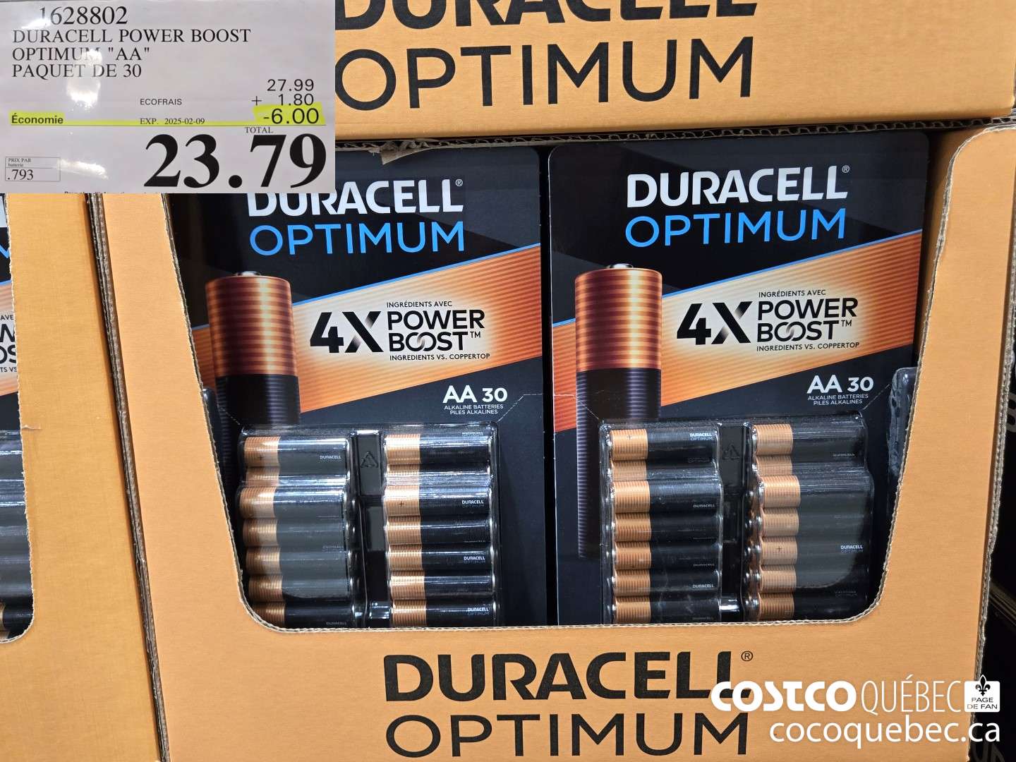 1628802 DURACELL POWER BOOST OPTIMUM 