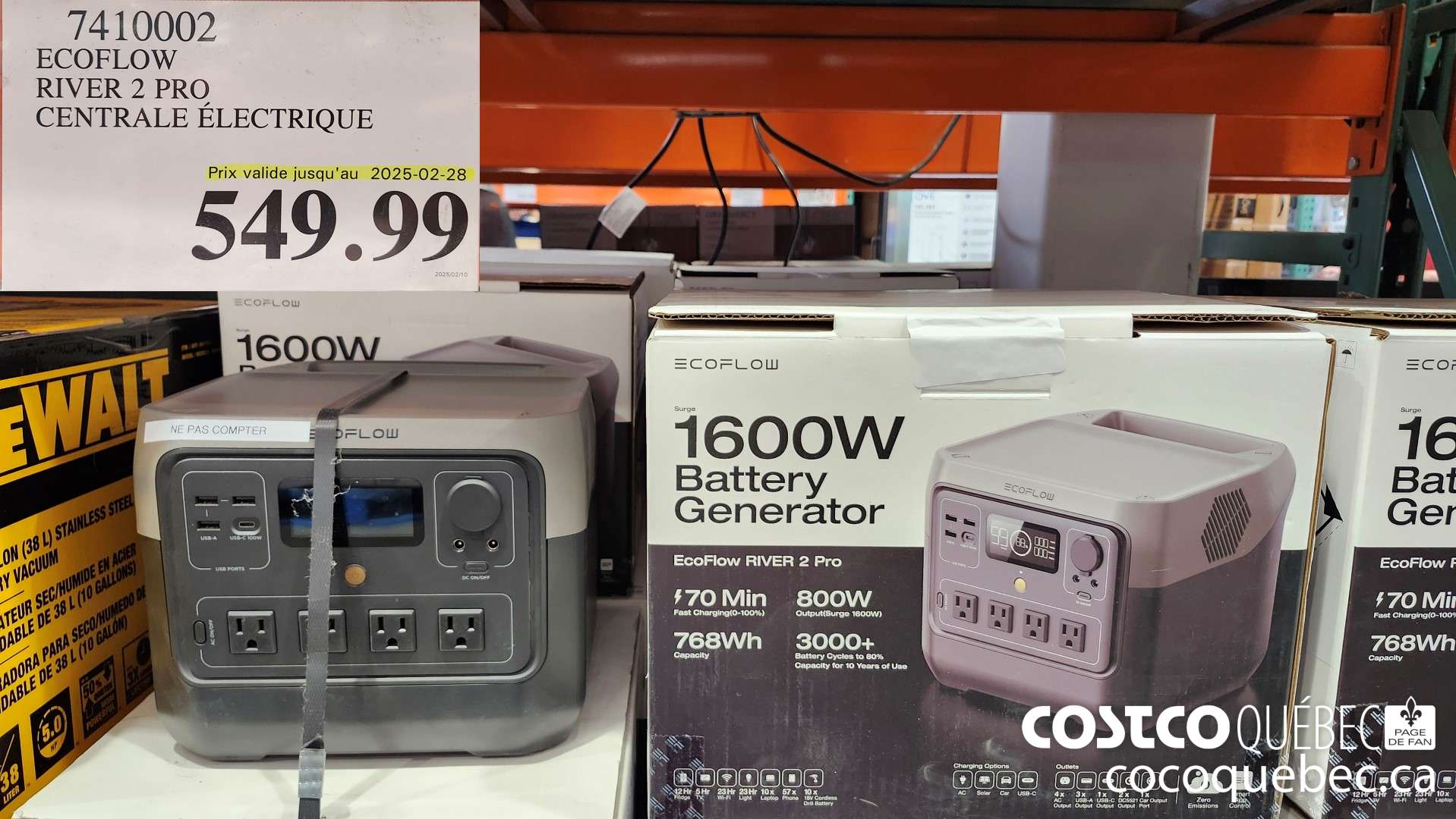 7410002 ECOFLOW RIVER 2 PRO CENTRALE ELECTRIQUE  $549.99