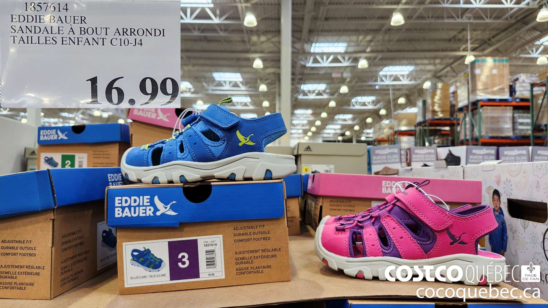 13857914 EDDIE BAUER SANDALE A BOUT ARRONDI TAILLES ENFANT C10-J4  $16.99