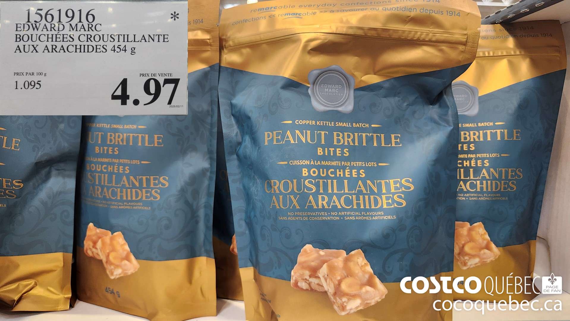 1561916 EDWARD MARC BOUCHEES CROUSTILLANTE AUX ARACHIDES  $4.97