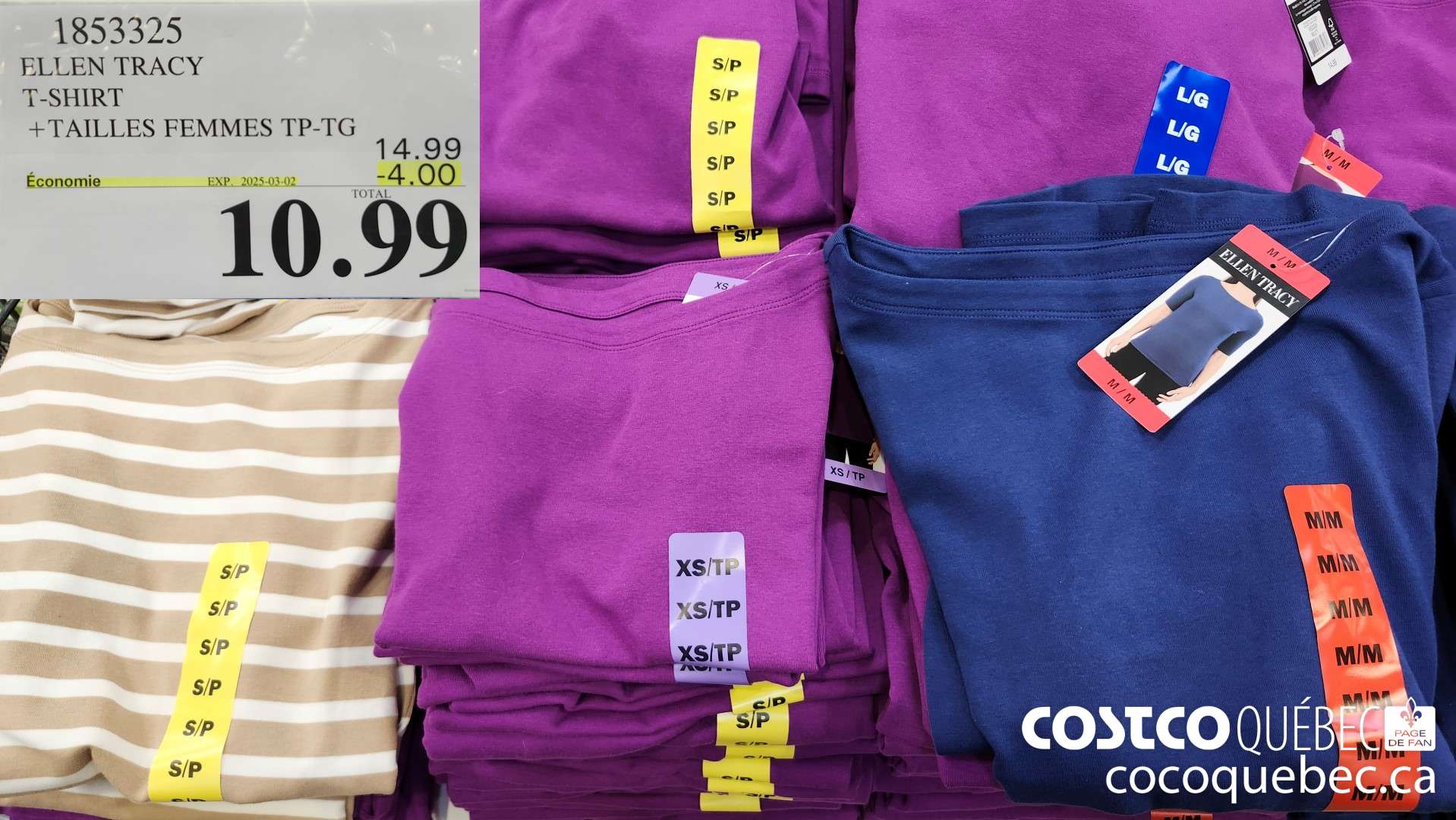 1853325 ELLEN TRACY T-SHIRT  ($4.00 INSTANT SAVINGS EXPIRES ON 2025-03-02) $10.99