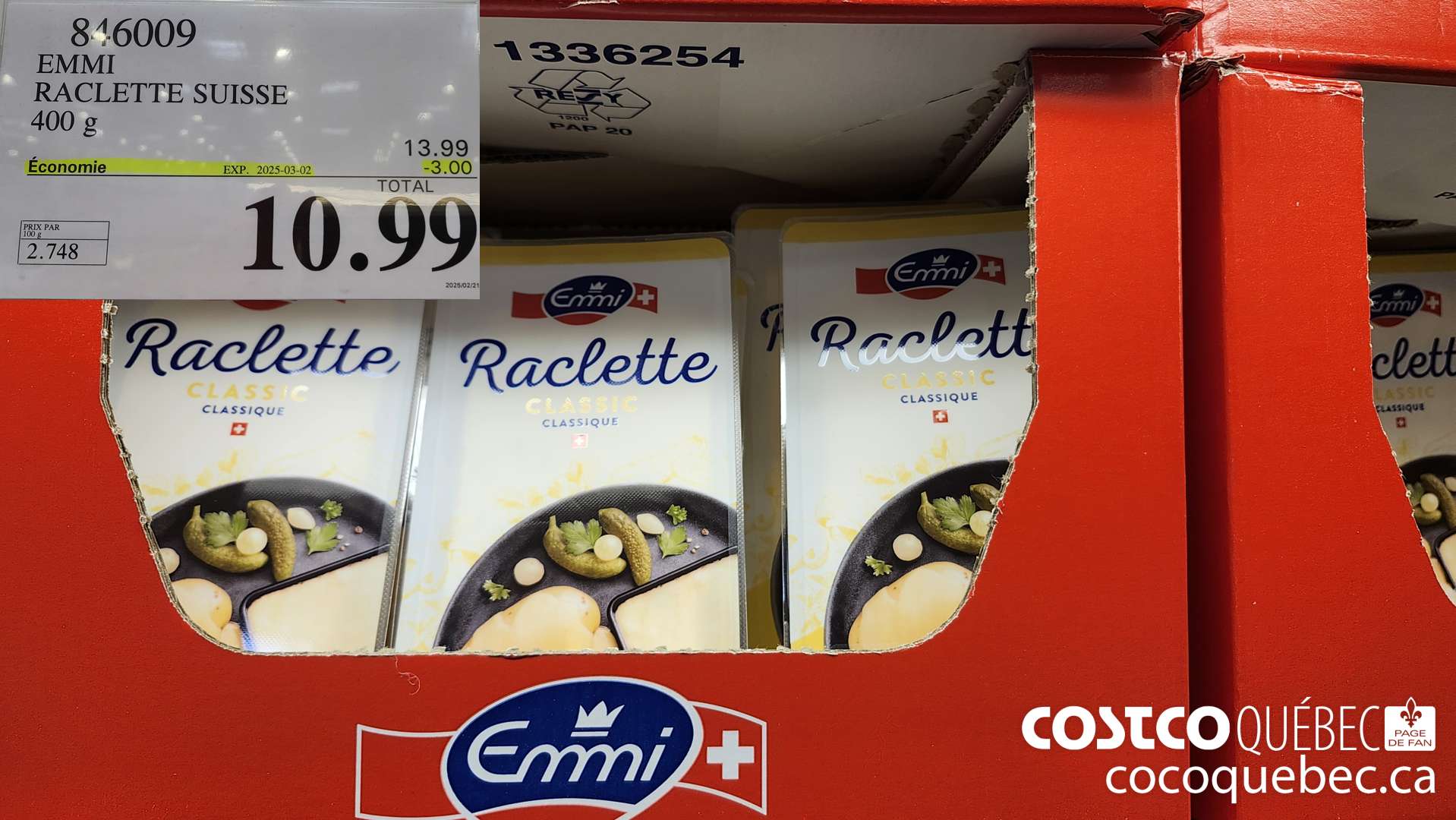 846009 EMMI RACLETTE SUISSE 400 G  ($3.00 INSTANT SAVINGS EXPIRES ON 2025-03-02) $10.99