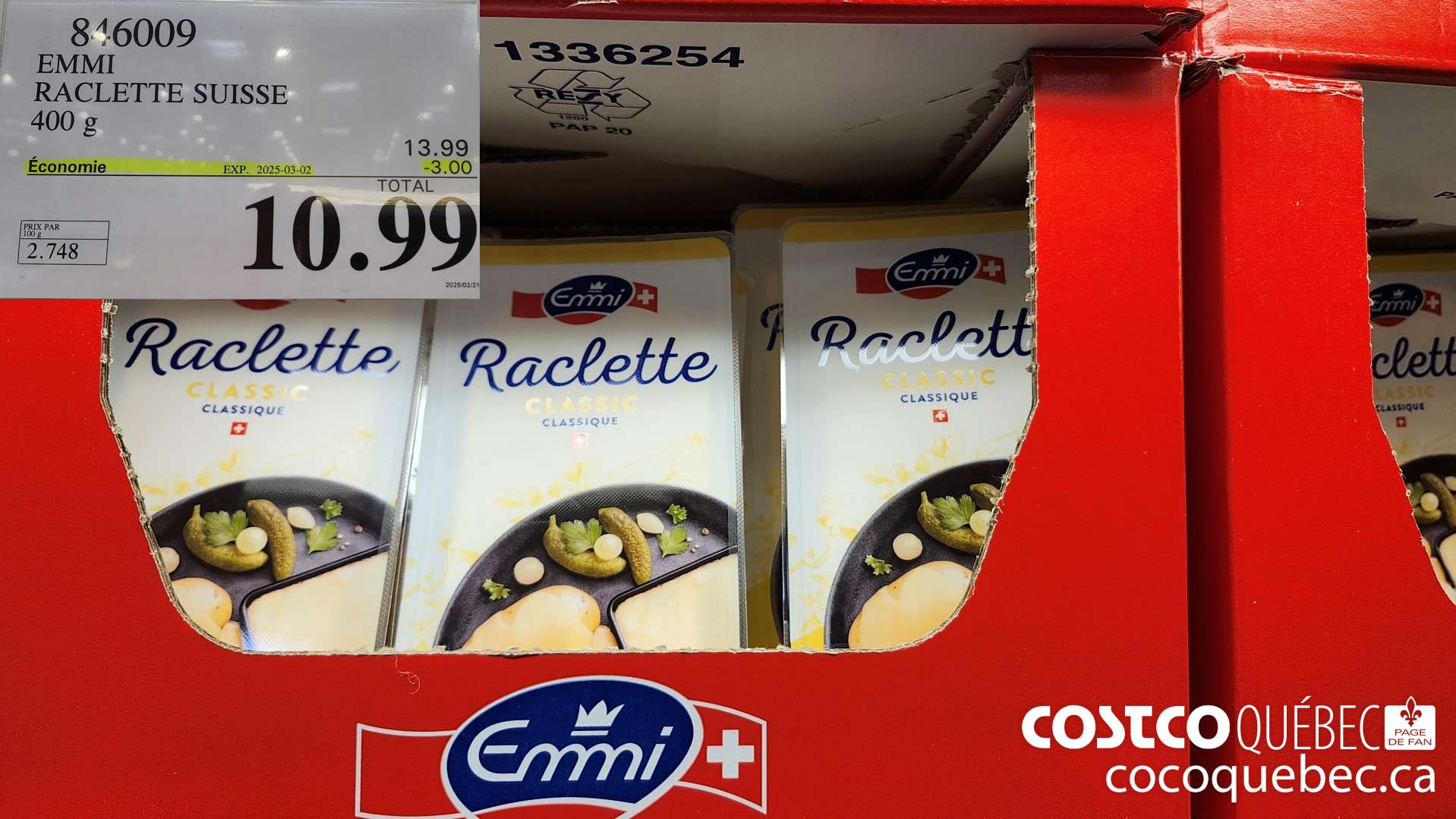 846009 EMMI RACLETTE SUISSE 400 G  ($3.00 INSTANT SAVINGS EXPIRES ON 2025-03-02) $10.99