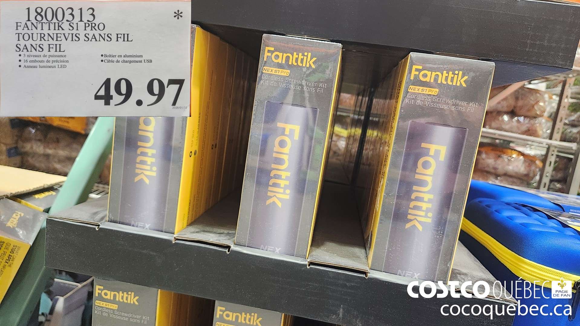 1800313 FANTTIK S1 PRO TOURNEVIS SANS FIL SANS FIL  $49.97