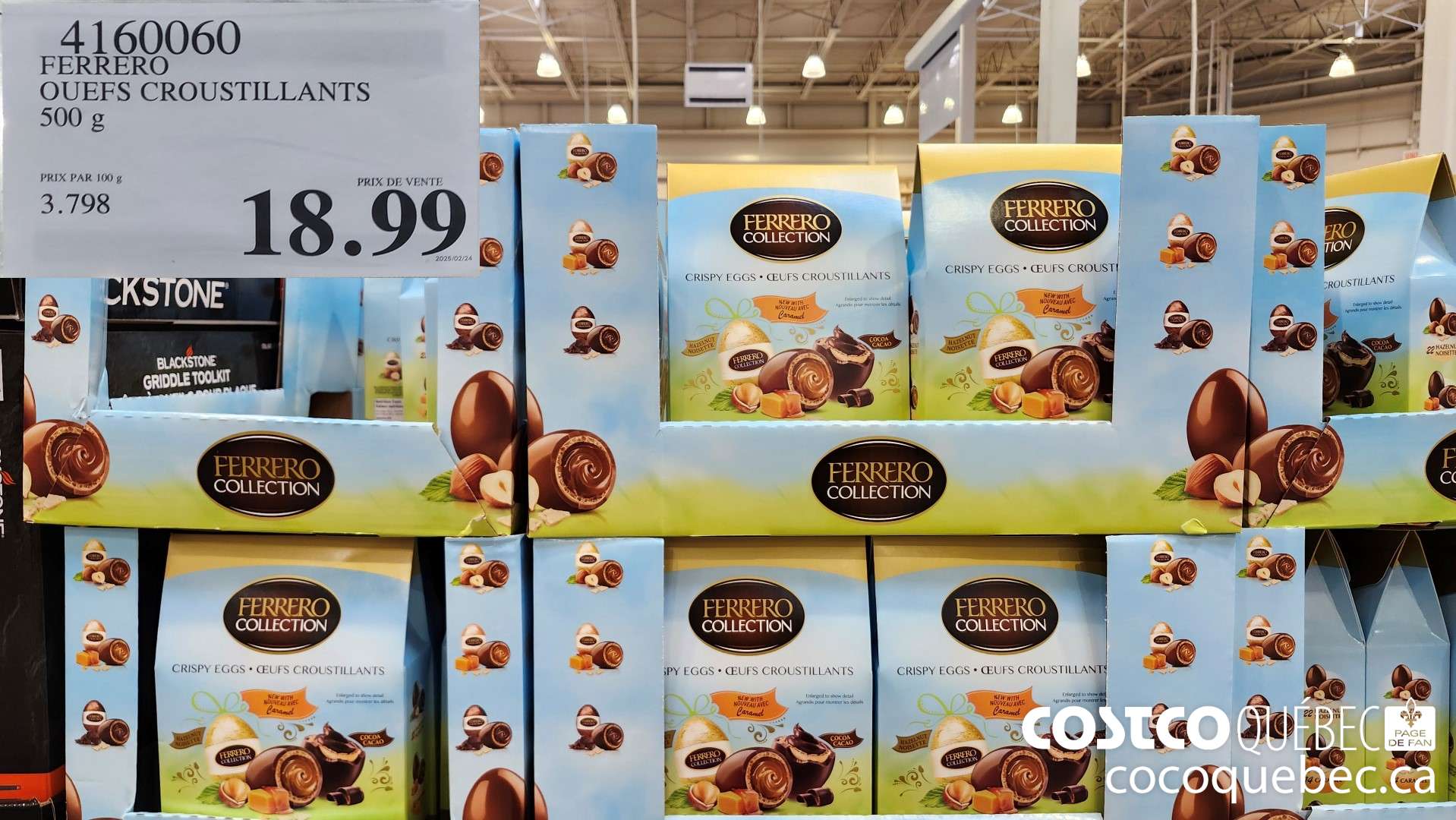 4160060 FERRERO OUEFS CROUSTILLANTS 500 g  $18.99