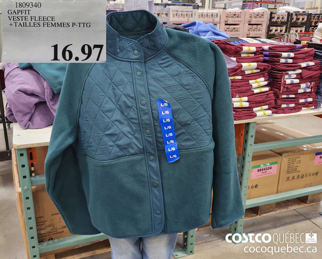 1809340 GAPFIT VESTE FLEECE  $16.97