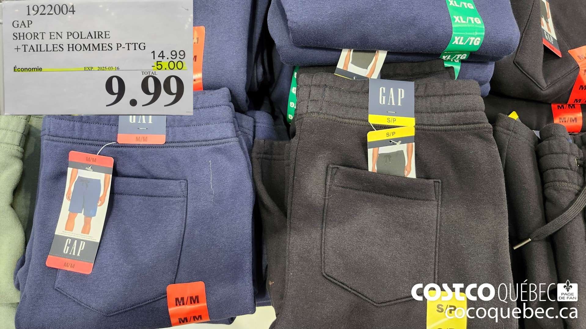 1922004 GAP SHORT EN POLAIRE 25-03-16  ($5.00 INSTANT SAVINGS) $9.99