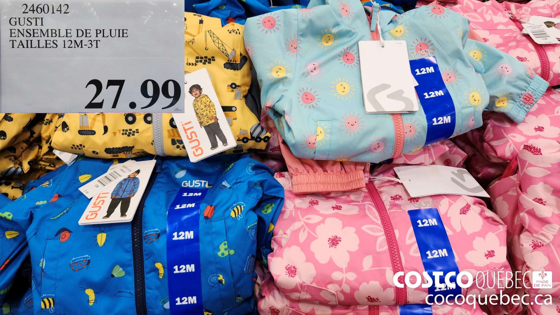 2460142 GUSTI ENSEMBLE DE PLUIE  $27.99