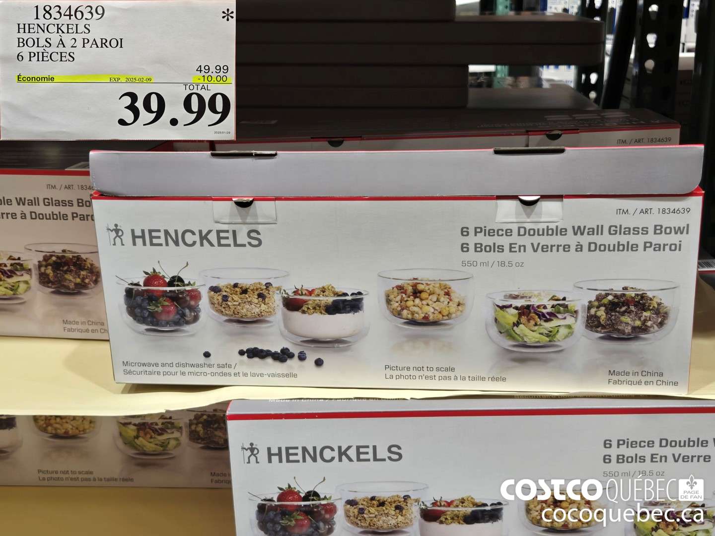 1834639 HENCKELS BOLS A 2 PAROI 6 PIECES  ($10.00 INSTANT SAVINGS EXPIRES ON 2025-02-09) $39.99