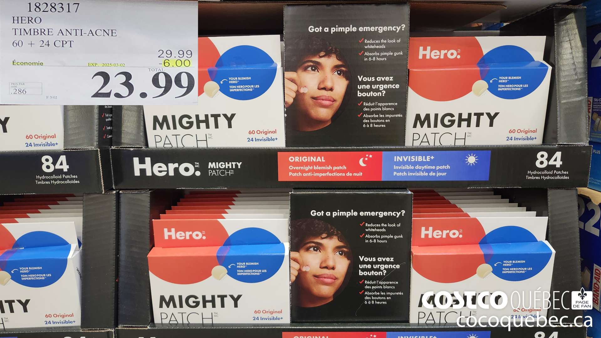 1828317 HERO TIMBRE AN Tl-ACNE 60 + 24 CPT  ($6.00 INSTANT SAVINGS EXPIRES ON 2025-03-02) $29.99