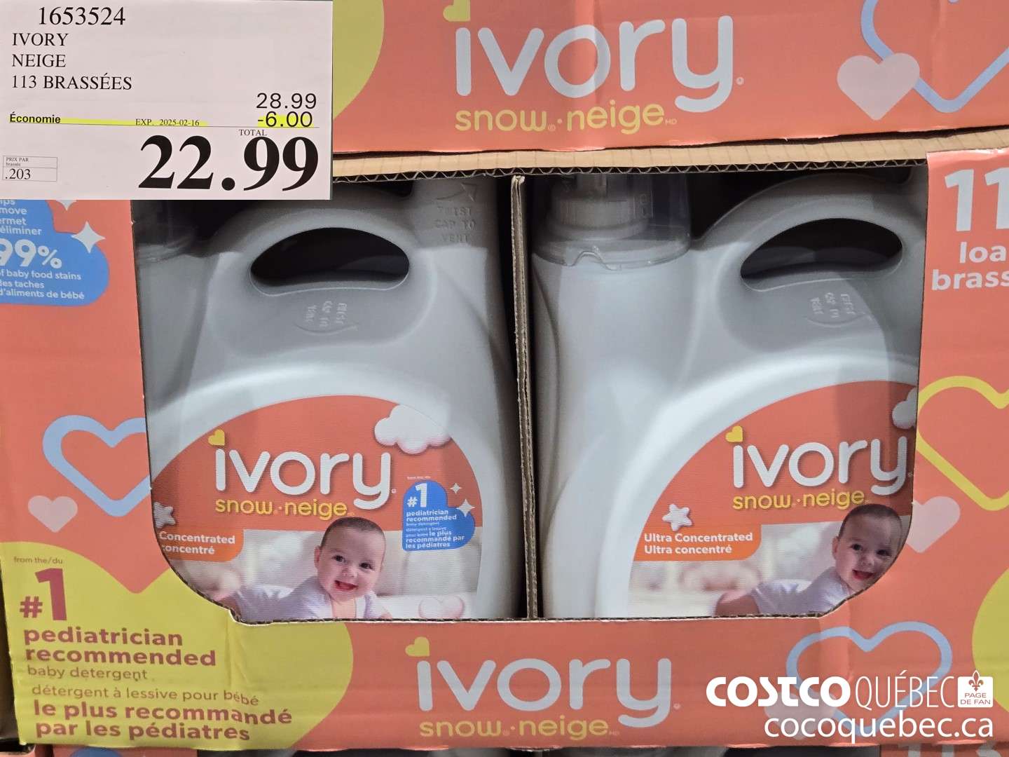 1653524 IVORY DETERGENT LIQUIDE ($6.00 INSTANT SAVINGS EXPIRES ON 2025-02-16) $22.99