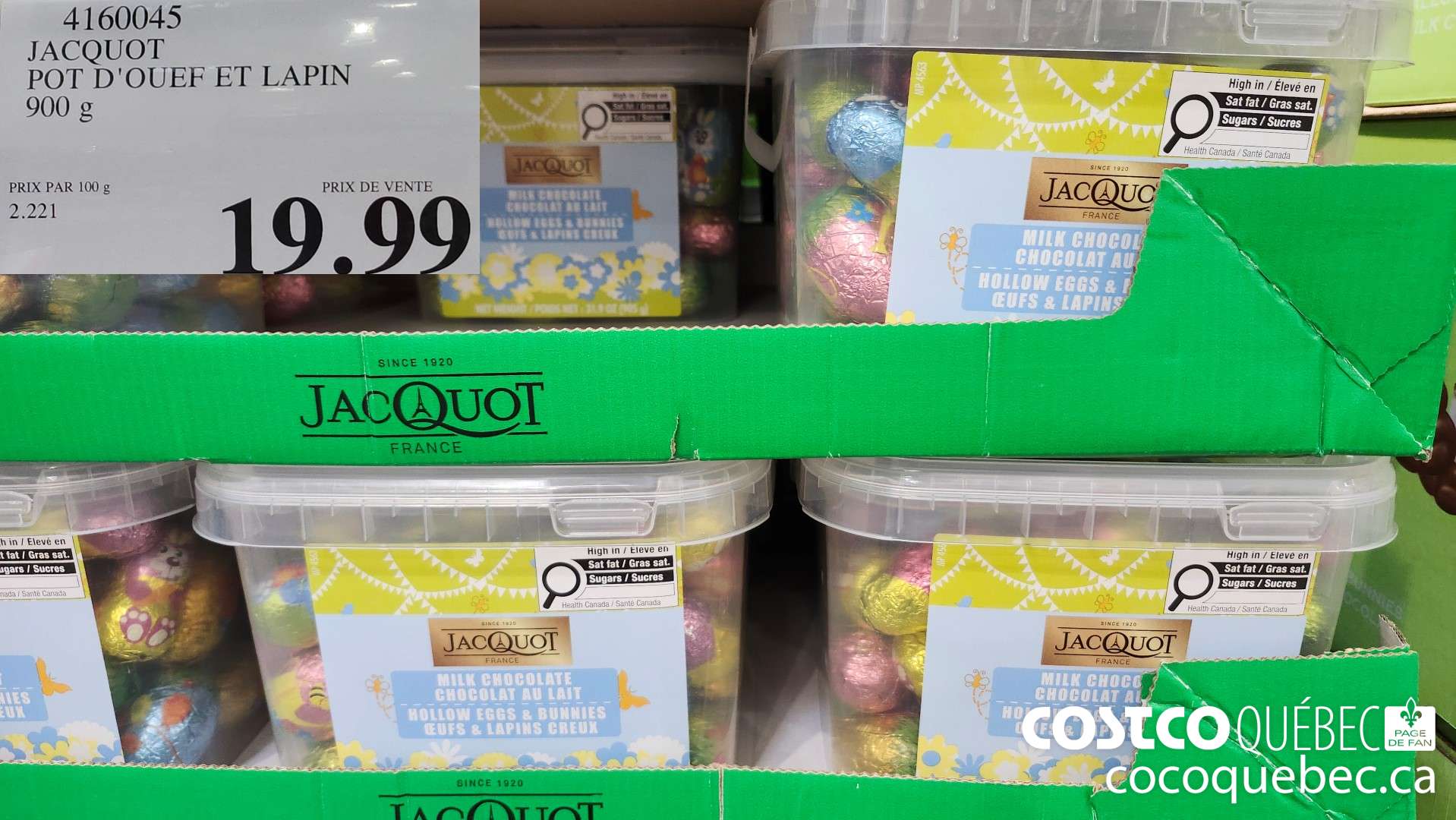 4160045 JACQUOT POT D'OUEE ET LAPIN 900 g  $19.99