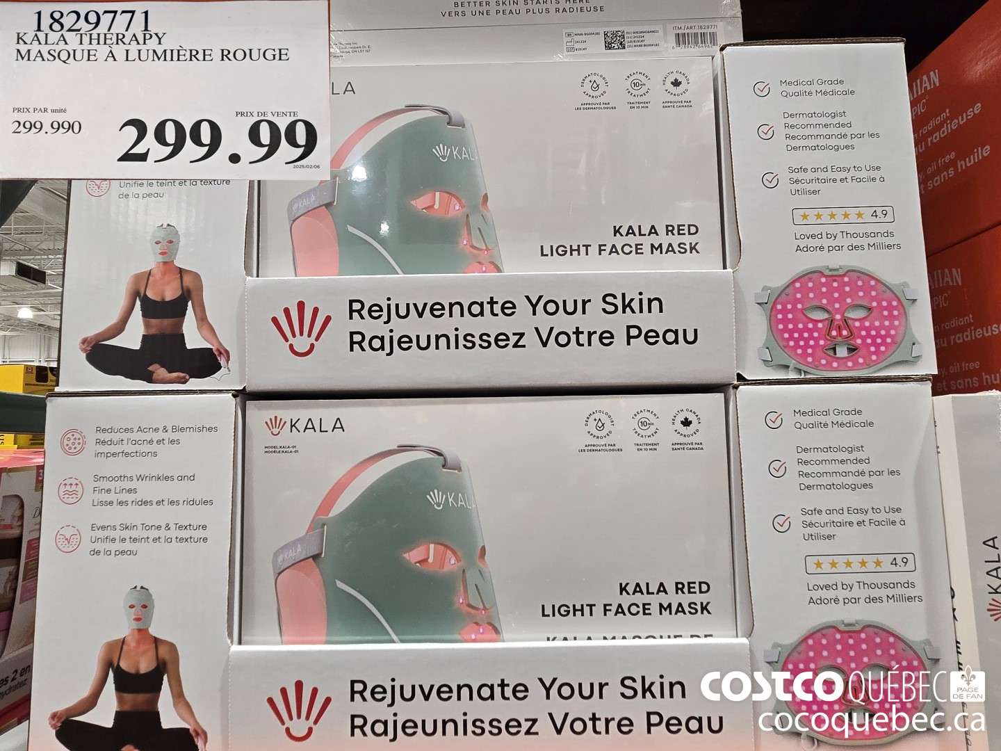 1829771 KALA THERAPY | MASQUE A LUMIERE ROUGE  $299.99