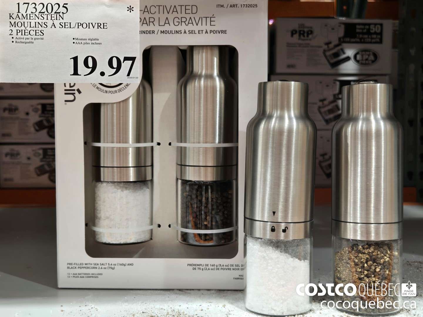 1732025 KAMENSTEIN MOULINS A SEL/POIVRE  $19.97