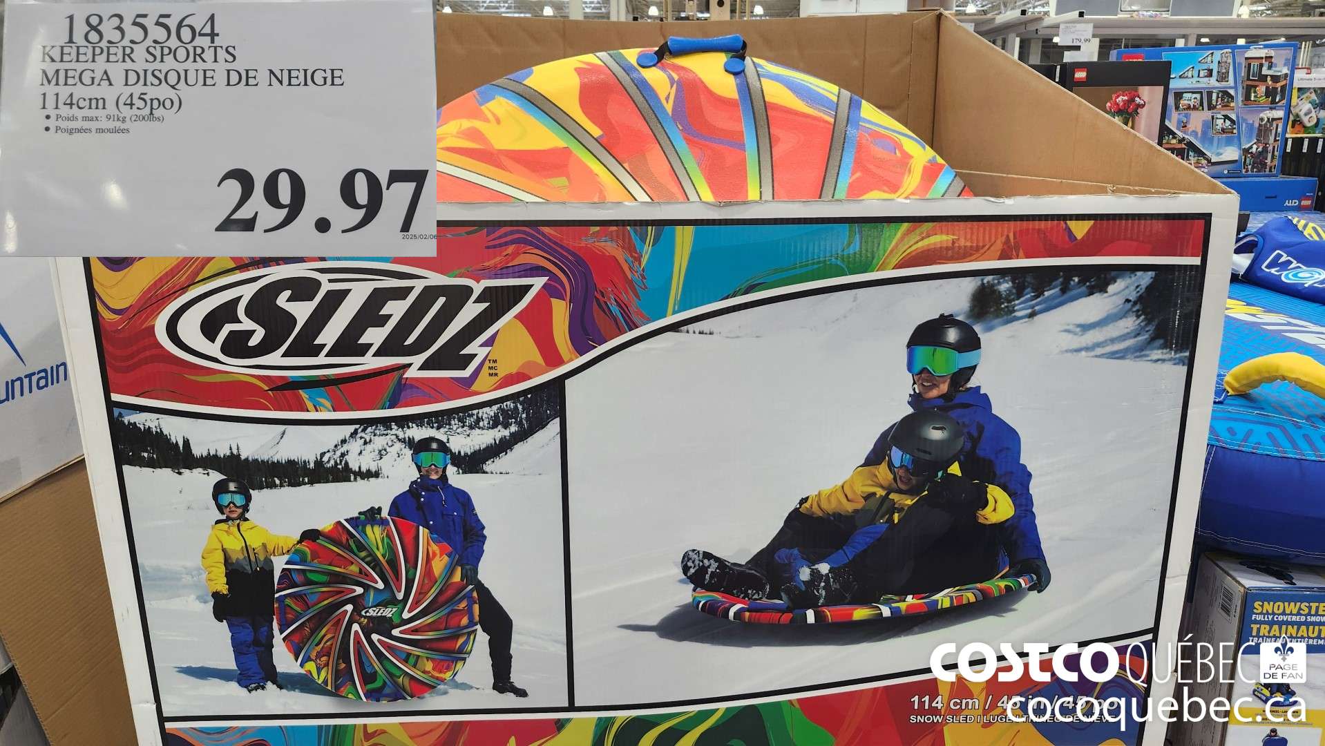 1835564 KEEPER SPORTS MEGA DISQUE DE NEIGE  $29.97