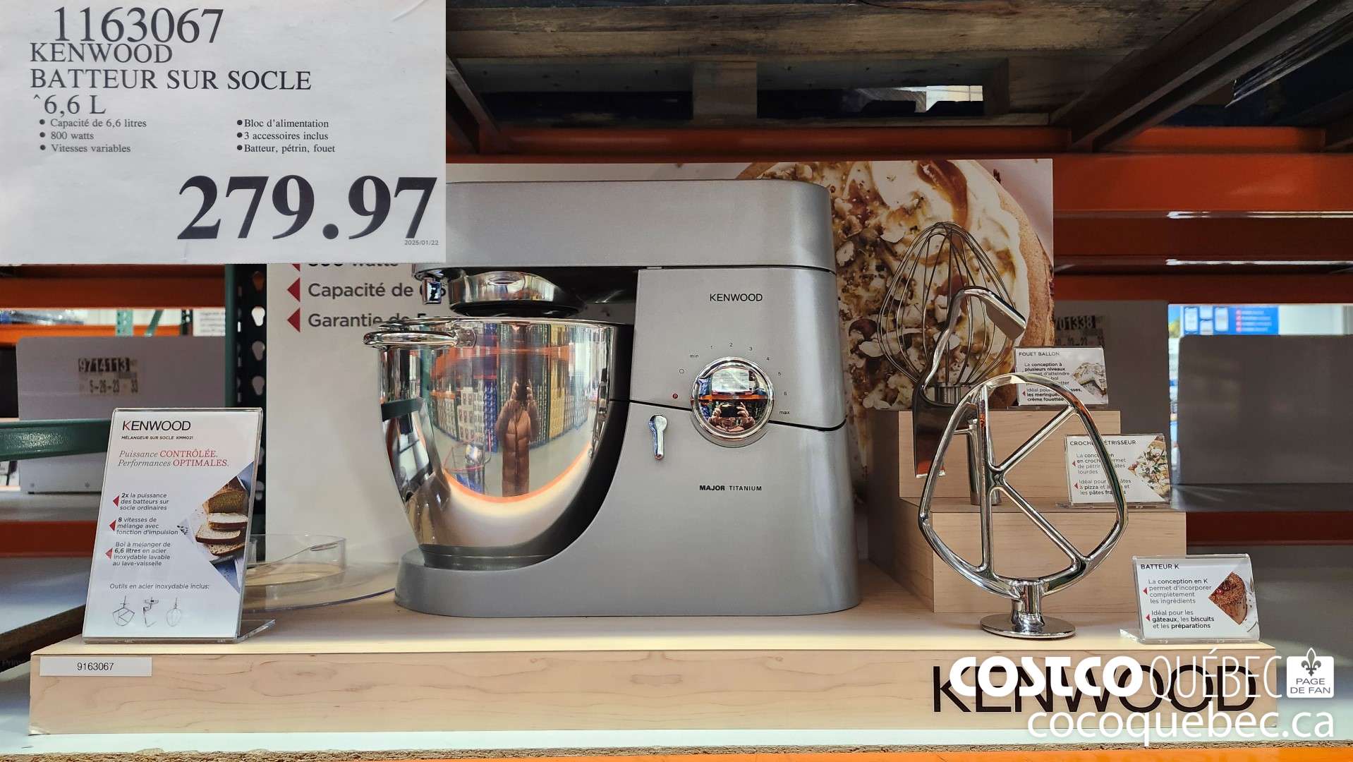 1163067 KENWOOD BATTEUR SUR SOCLE  $279.97