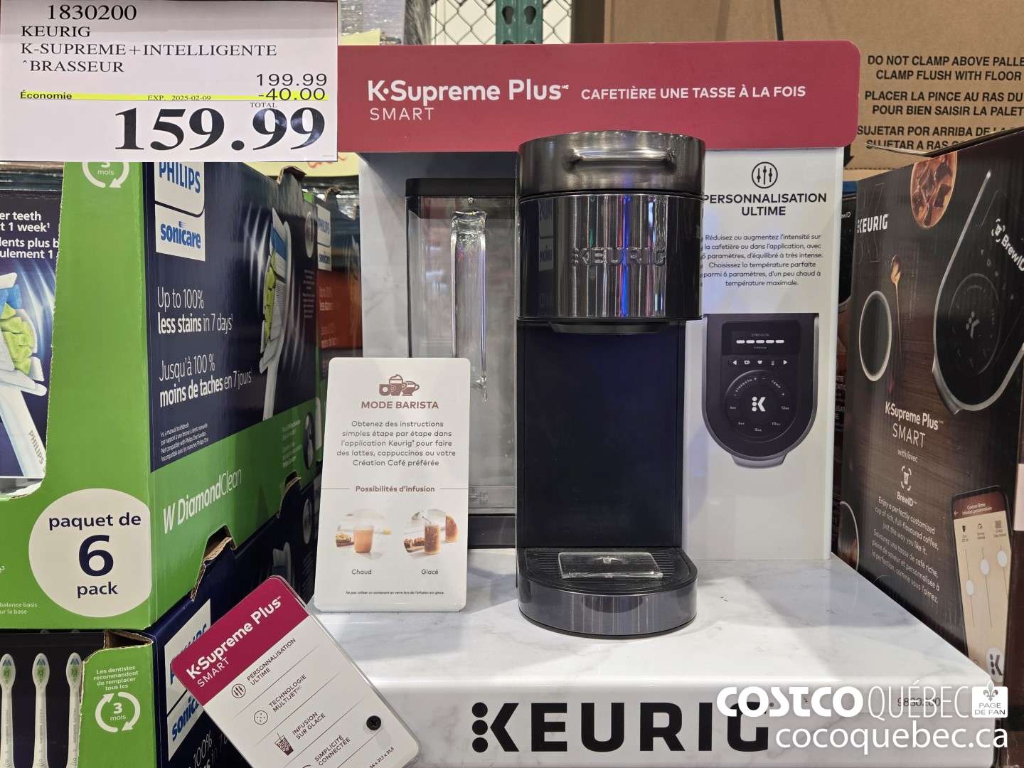 1830200 KEURIG K-SUPREME+INTELLIGENTE BRASSEUR  ($40.00 INSTANT SAVINGS EXPIRES ON 2025-02-09) $159.99