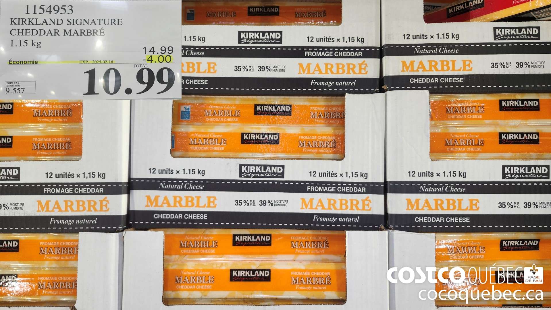 1154953 KIRKLAND SIGNATURE CHEDDAR MARBRE ($4.00 INSTANT SAVINGS EXPIRES ON 2025-02-16) $10.99