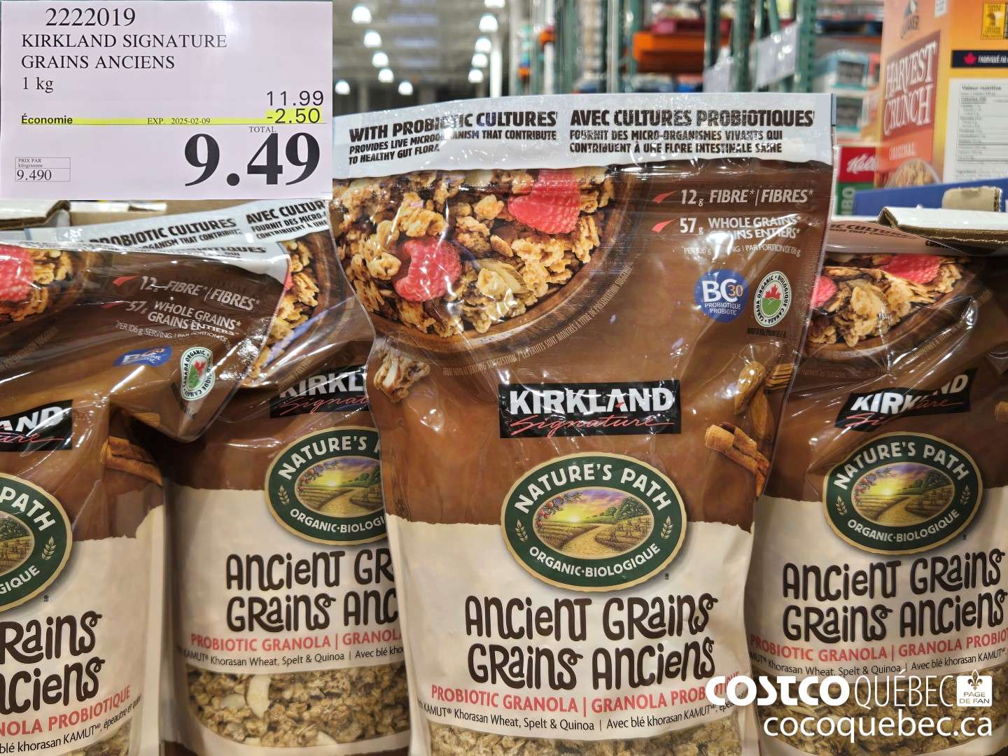 2222019 KIRKLAND SIGNATURE GRAINS ANCIENS  ($2.50 INSTANT SAVINGS EXPIRES ON 2025-02-09) $9.49