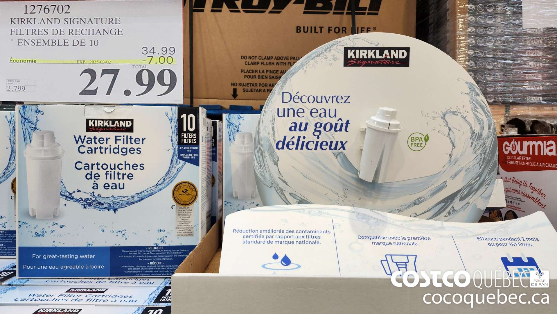 1276702 KIRKLAND SIGNATURE FILTRES DE RECHANGE ENSEMBLE DE 10 ($7.00 INSTANT SAVINGS EXPIRES ON 2025-03-02) $27.99