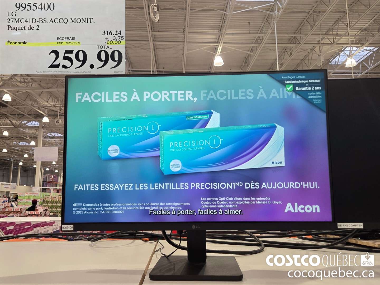 9955400 LG Paquet de 2  ($60.00 INSTANT SAVINGS EXPIRES ON 2025-02-09) $259.99