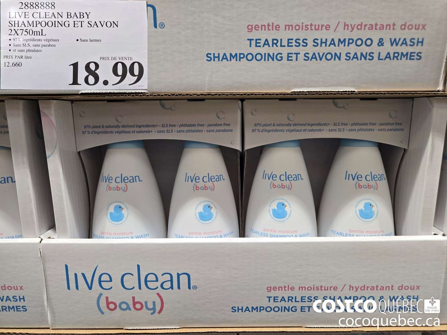 2888888 LIVE CLEAN BABY SHAMPOOING ET SAVON $18.99