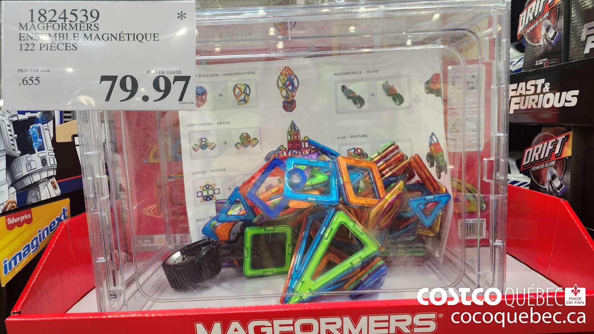 1824539 MAGFORMERS ENS MBLE MAGNETIQUE 122 PIECES  $79.97