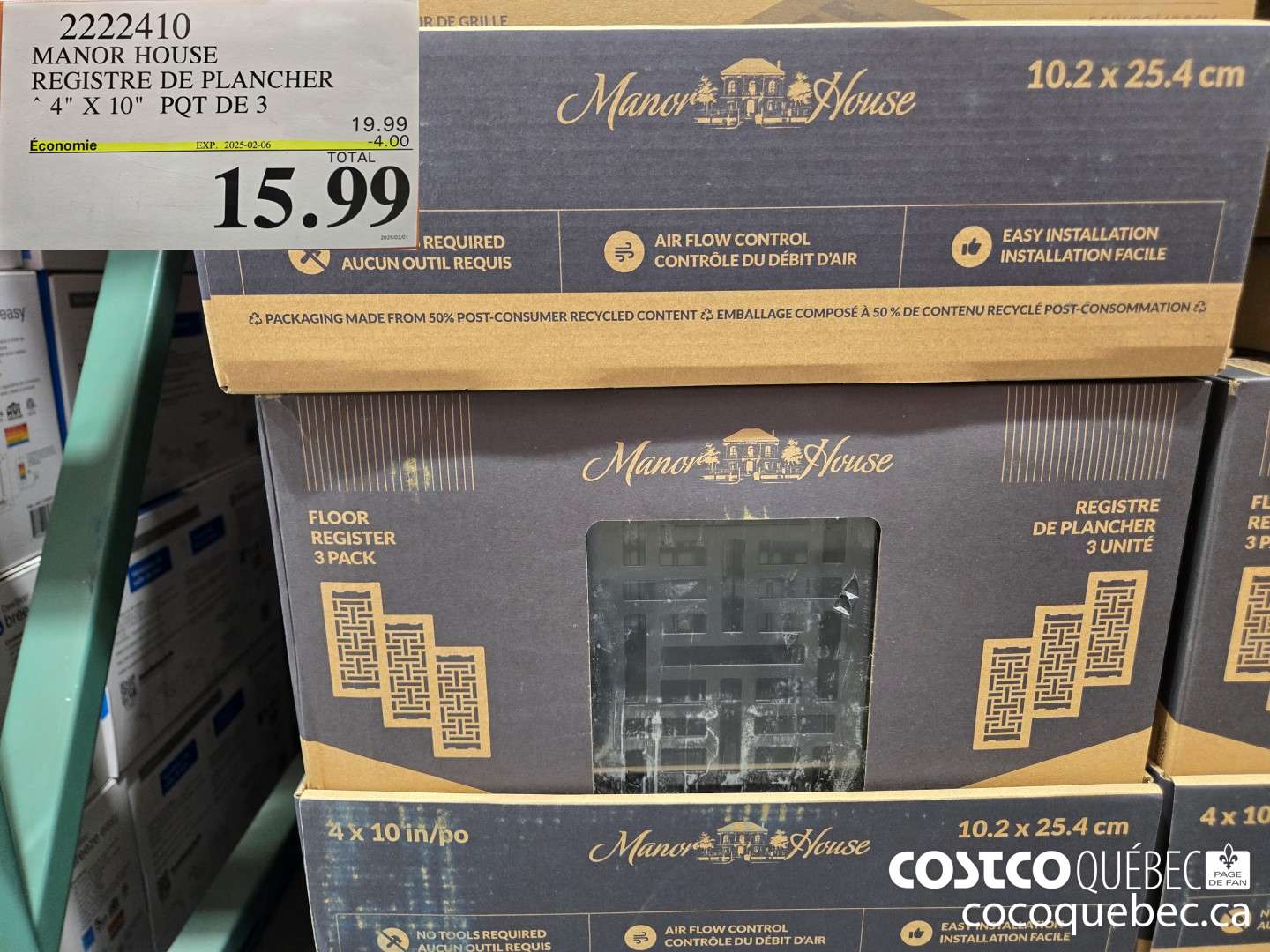 2222410 MANOR HOUSE REGISTRE DE PLANCHER ~4