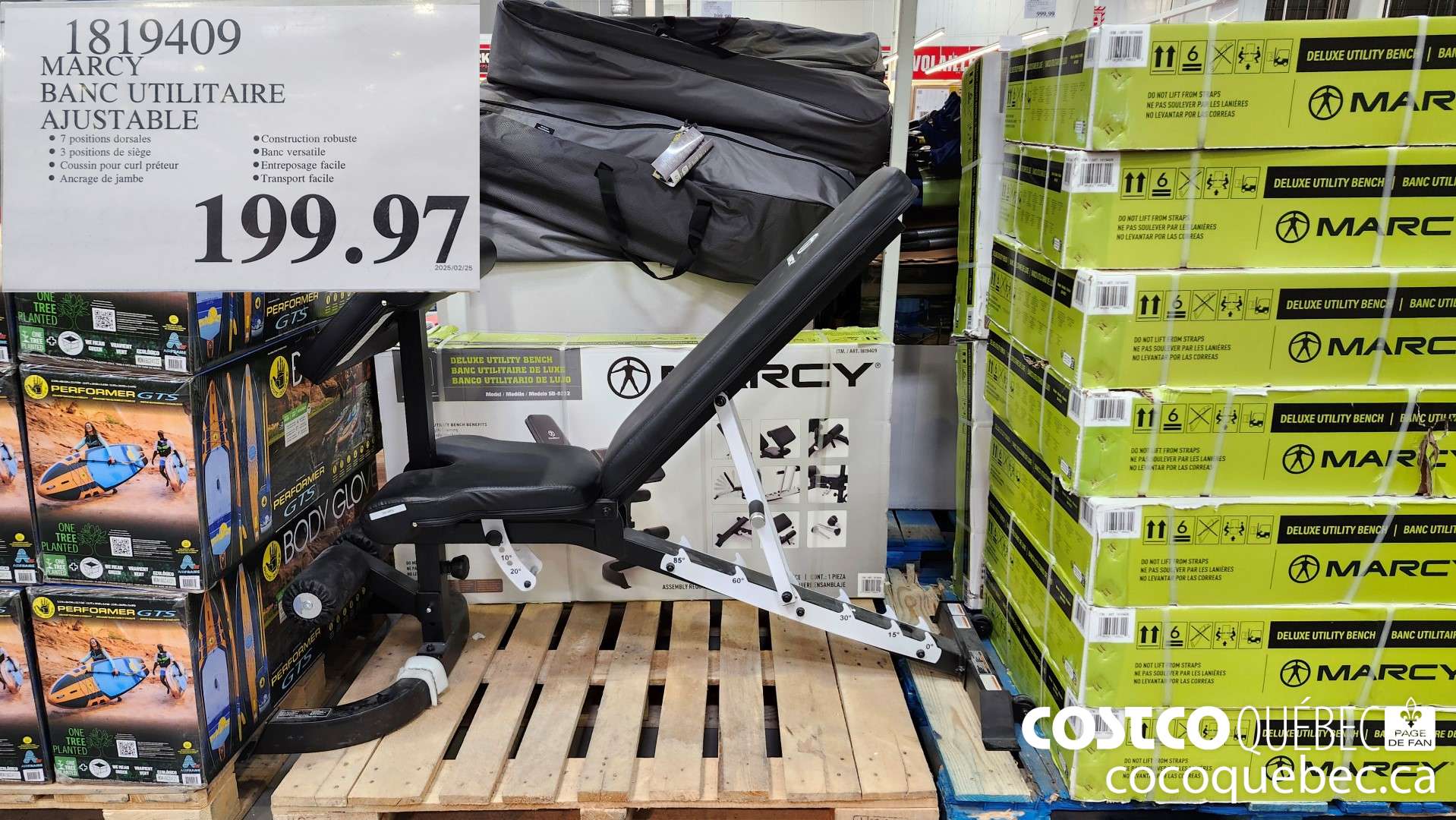 1819409 MARCY BANC UTILITAIRE AJUSTABLE  $199.97