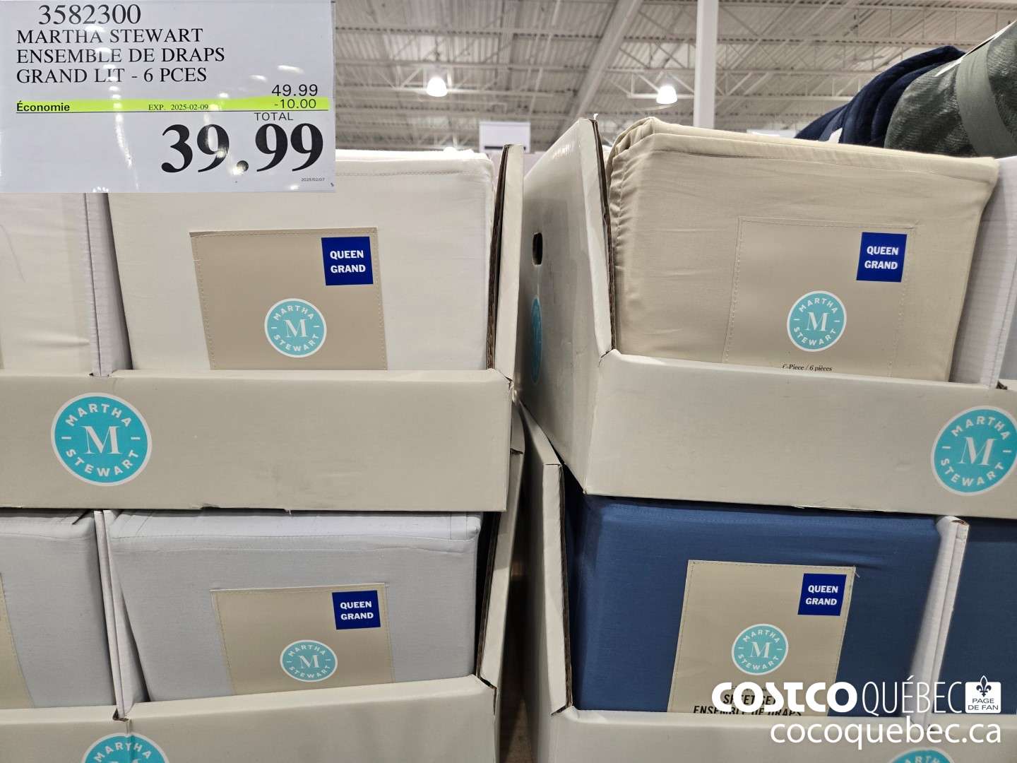 3582300 MARTHA STEWART ENSEMBLE DE DRAPS GRAND LIT - 6 PCES  ($10.00 INSTANT SAVINGS EXPIRES ON 2025-02-09) $39.99