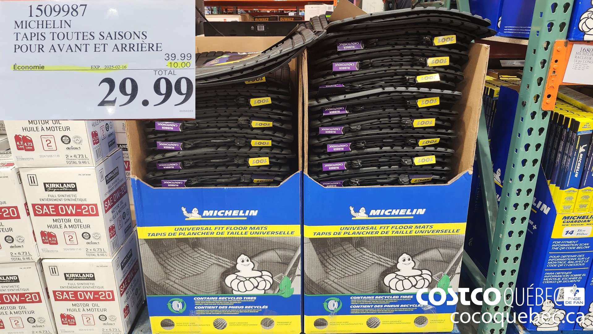 1509987 MICHELIN TAPIS TOUTES SAISONS  $10.002025-02-16 OFF ($10.00 INSTANT SAVINGS EXPIRES ON 2025-01-26) $29.99