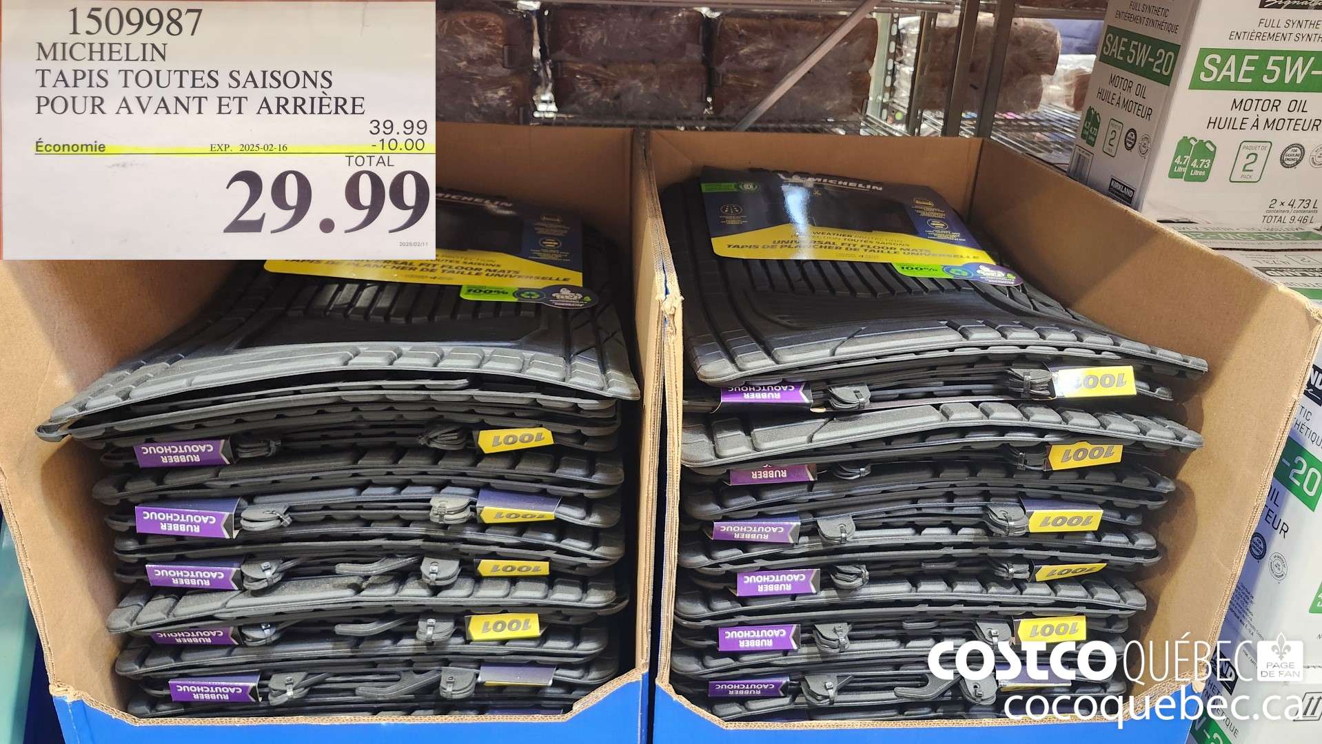 1509987 MICHELIN TAPIS TOUTES SAISONS  $10.002025-02-16 OFF ($10.00 INSTANT SAVINGS EXPIRES ON 2025-01-26) $29.99