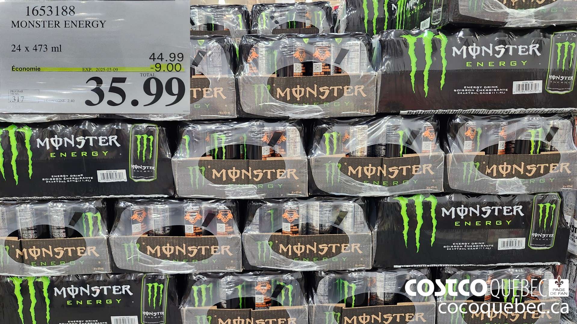 1653188 MONSTER ENERGY  ($9.00 INSTANT SAVINGS EXPIRES ON 2025-03-09) $35.99