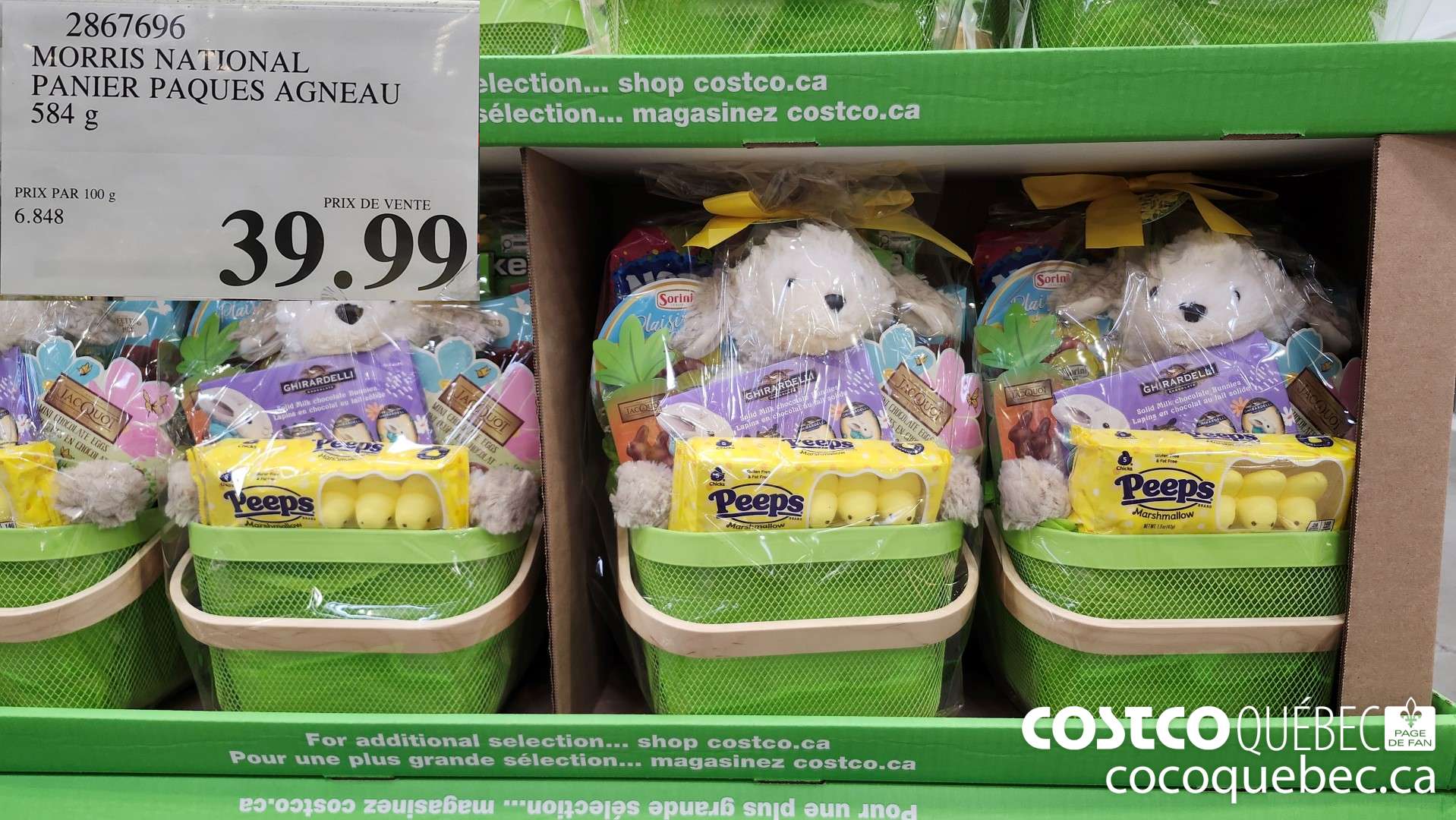 2867696 MORRIS NATIONAL PANIER PAQUES AGNEAU 584 g  $39.99