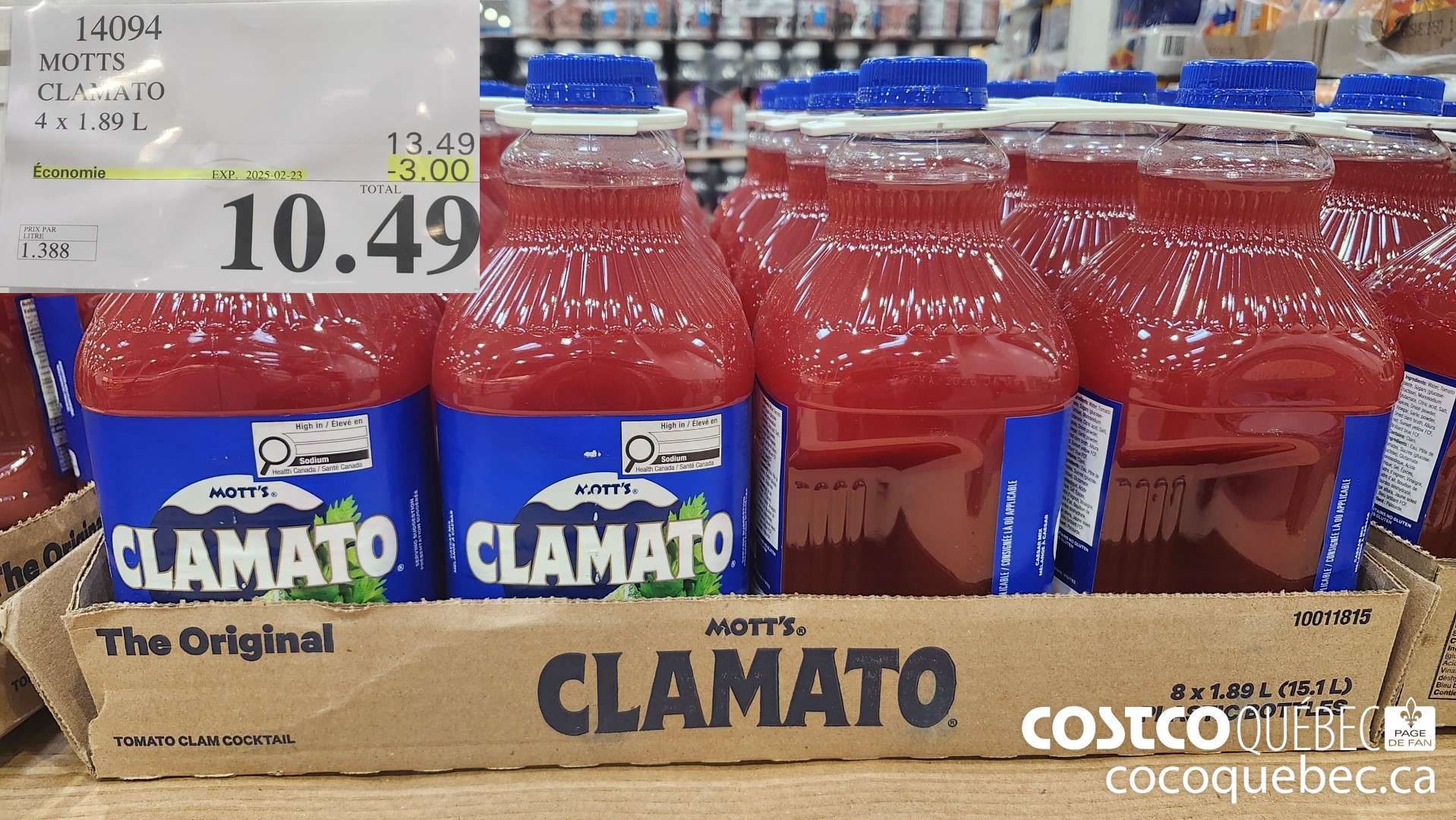 14094 MOTTS CLAMATO  ($3.00 INSTANT SAVINGS EXPIRES ON 2025-02-23) $10.49