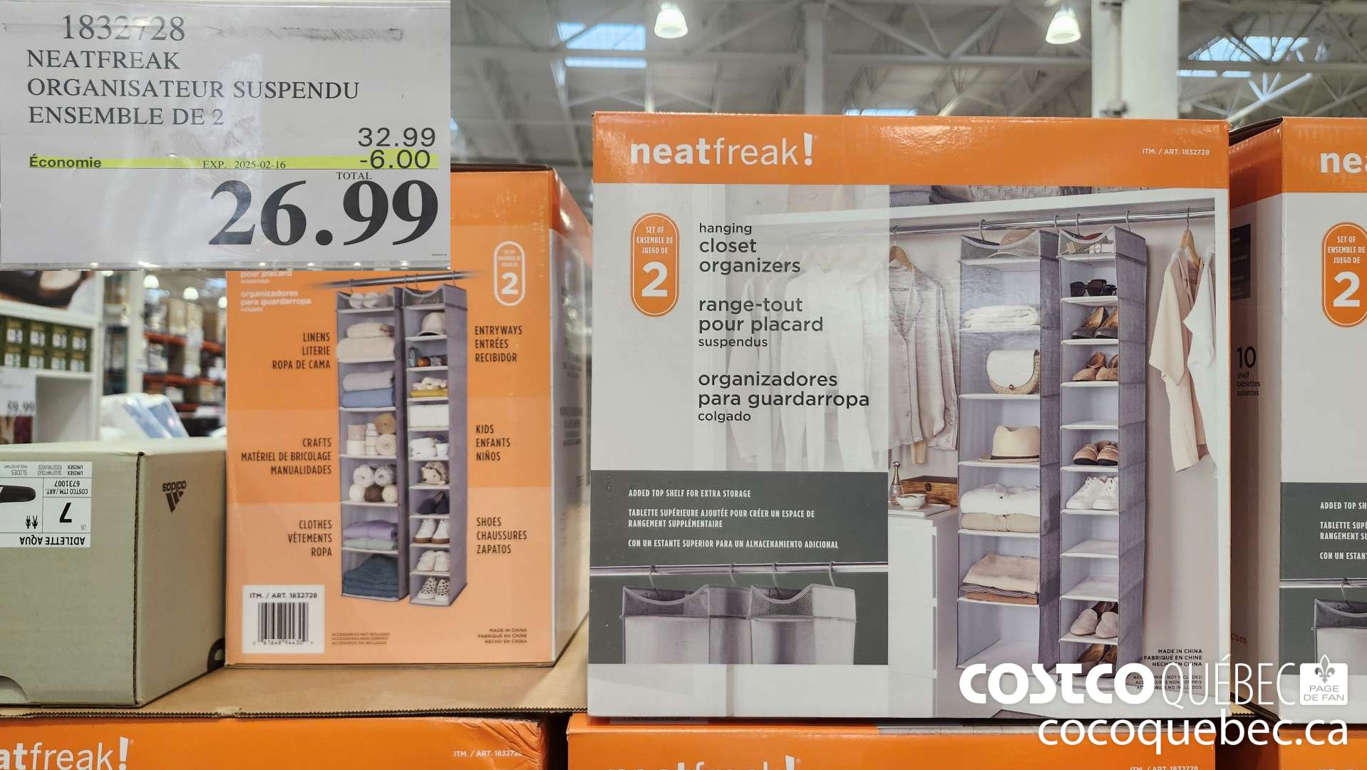 183272 NEATFREAK ORGANISATEUR SUSPENDU ENSEMBLE DE 2  ($6.00 INSTANT SAVINGS EXPIRES ON 2025-02-16) $26.99