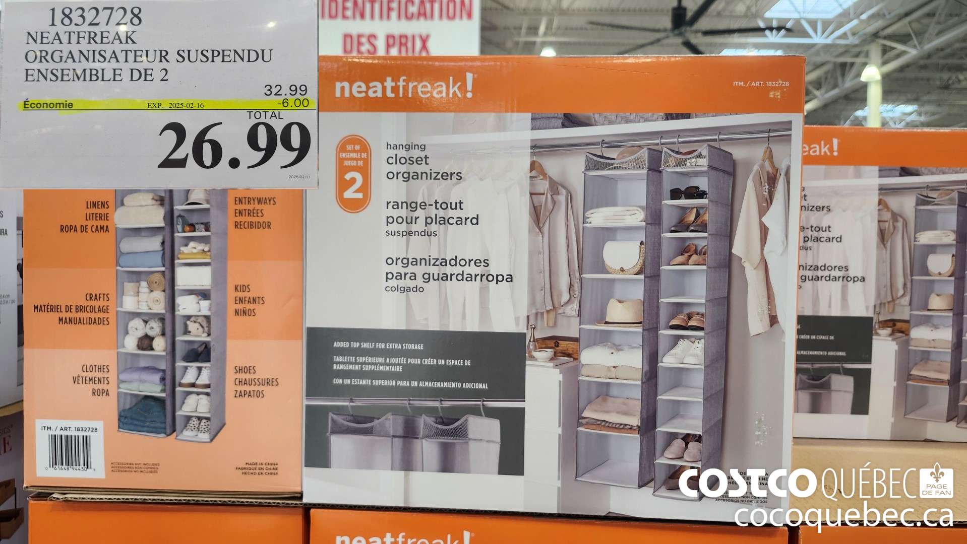 1832728 NEATFREAK ORGANISATEUR SUSPENDU ENSEMBLE DE 2  ($6.00 INSTANT SAVINGS EXPIRES ON 2025-02-16) $26.99