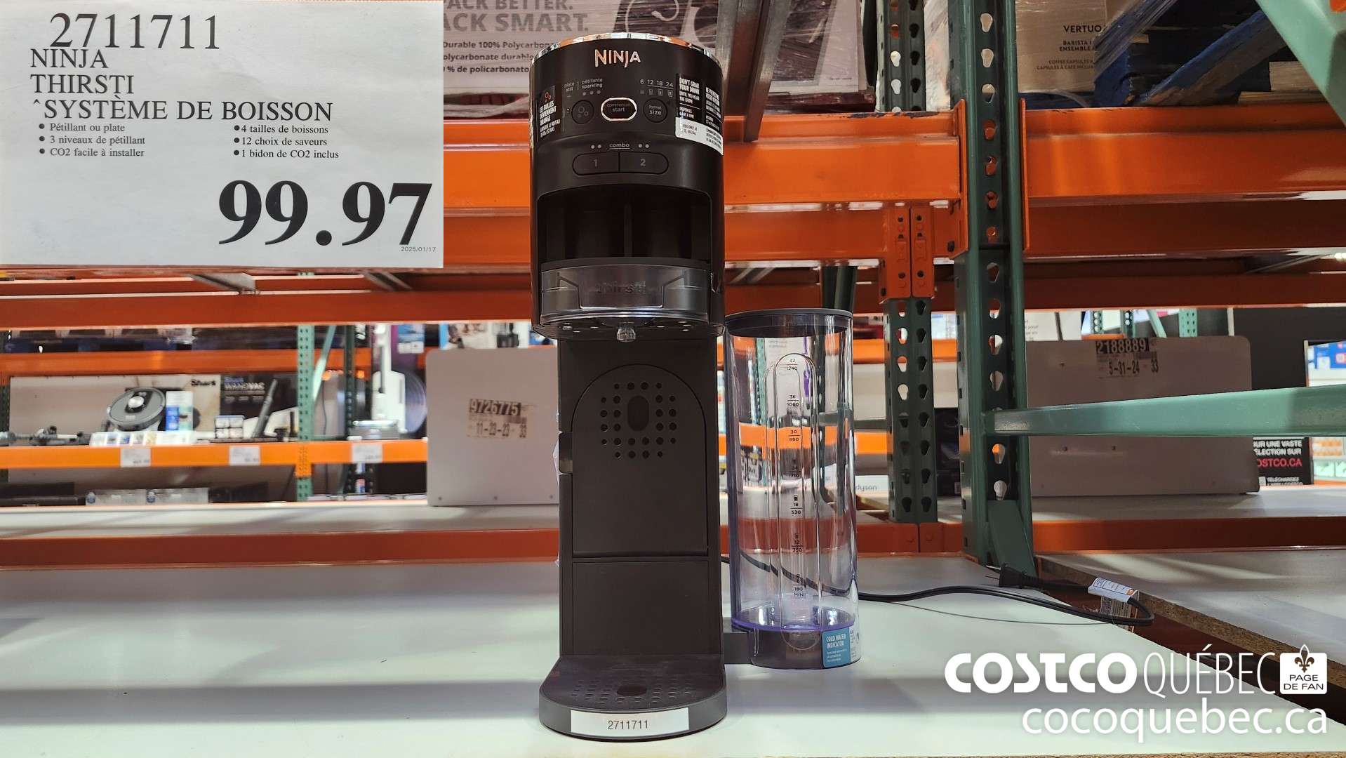 2214711 NINJA THIRSTI SYSTEME DE BOISSON  $99.97