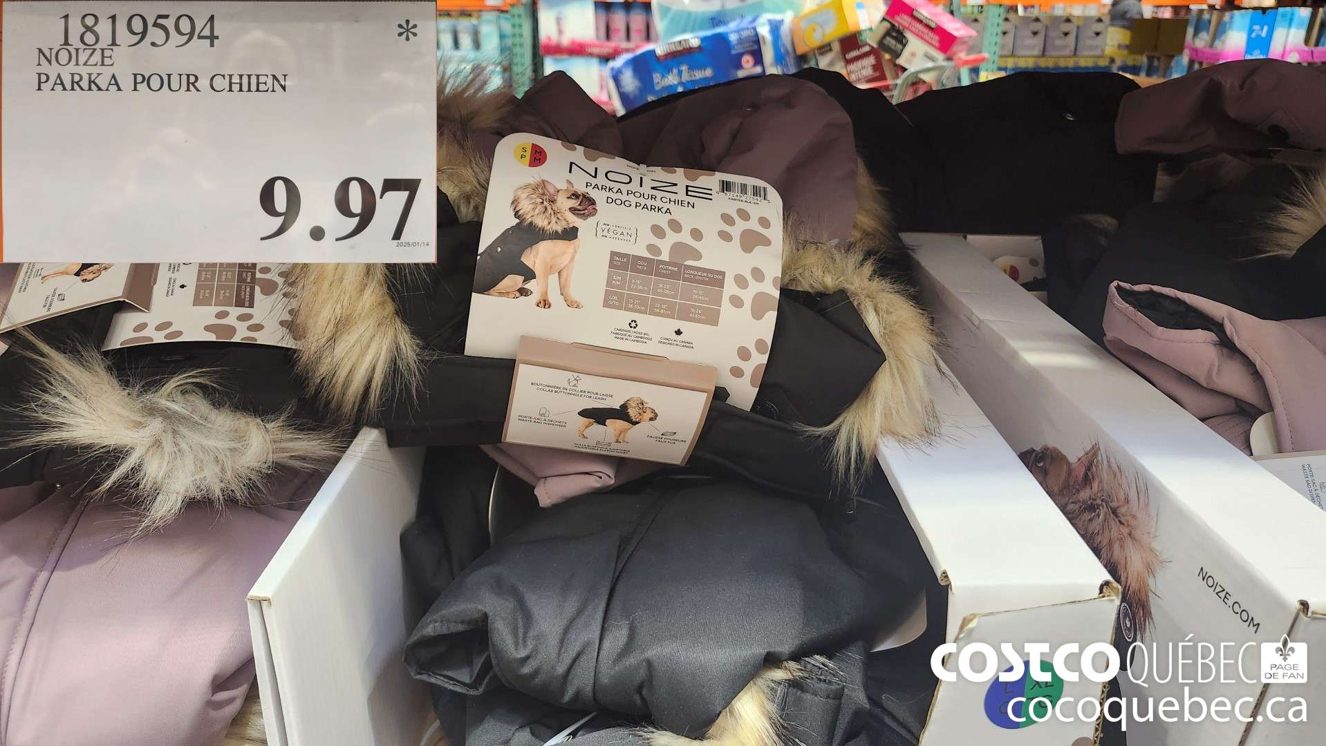 1819594 NOIZE PARKA POUR CHIEN  $9.97