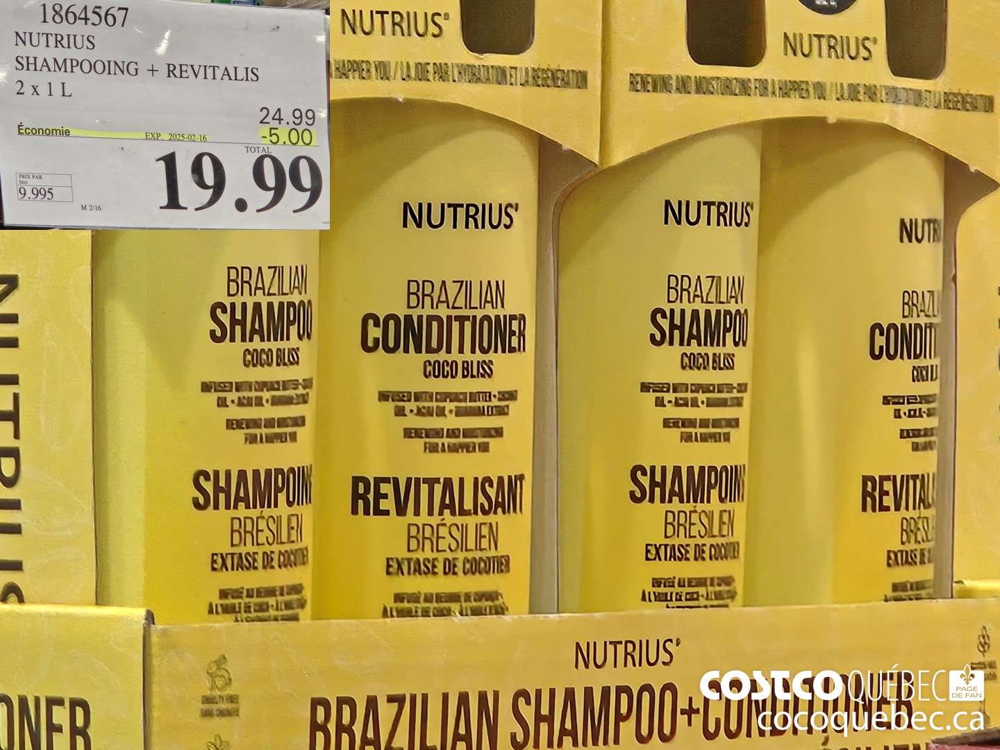 1864567 NUTRIUS SHAMPOOING + REVITALIS  ($5.00 INSTANT SAVINGS EXPIRES ON 2025-02-16) $19.99