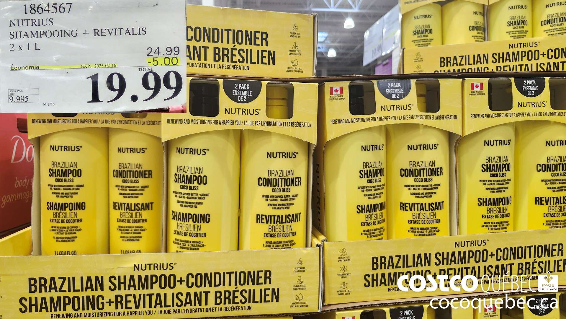 1864567 NUTRIUS SHAMPOOING + REVITALIS  ($5.00 INSTANT SAVINGS EXPIRES ON 2025-02-16) $19.99