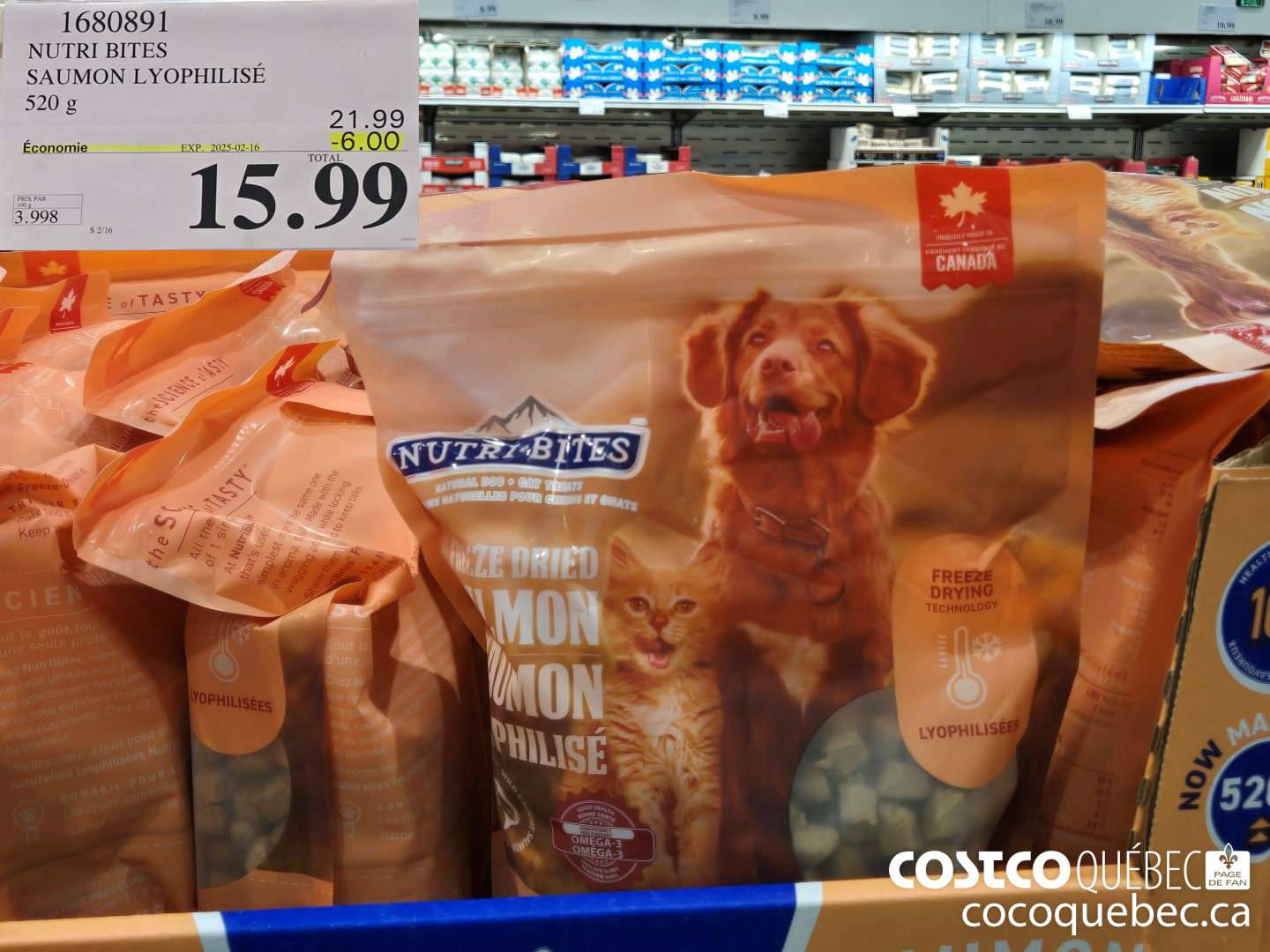 1680891 NUTRI BITES SAUMON LYOPHILISE  ($6.00 INSTANT SAVINGS EXPIRES ON 2025-02-16) $15.99