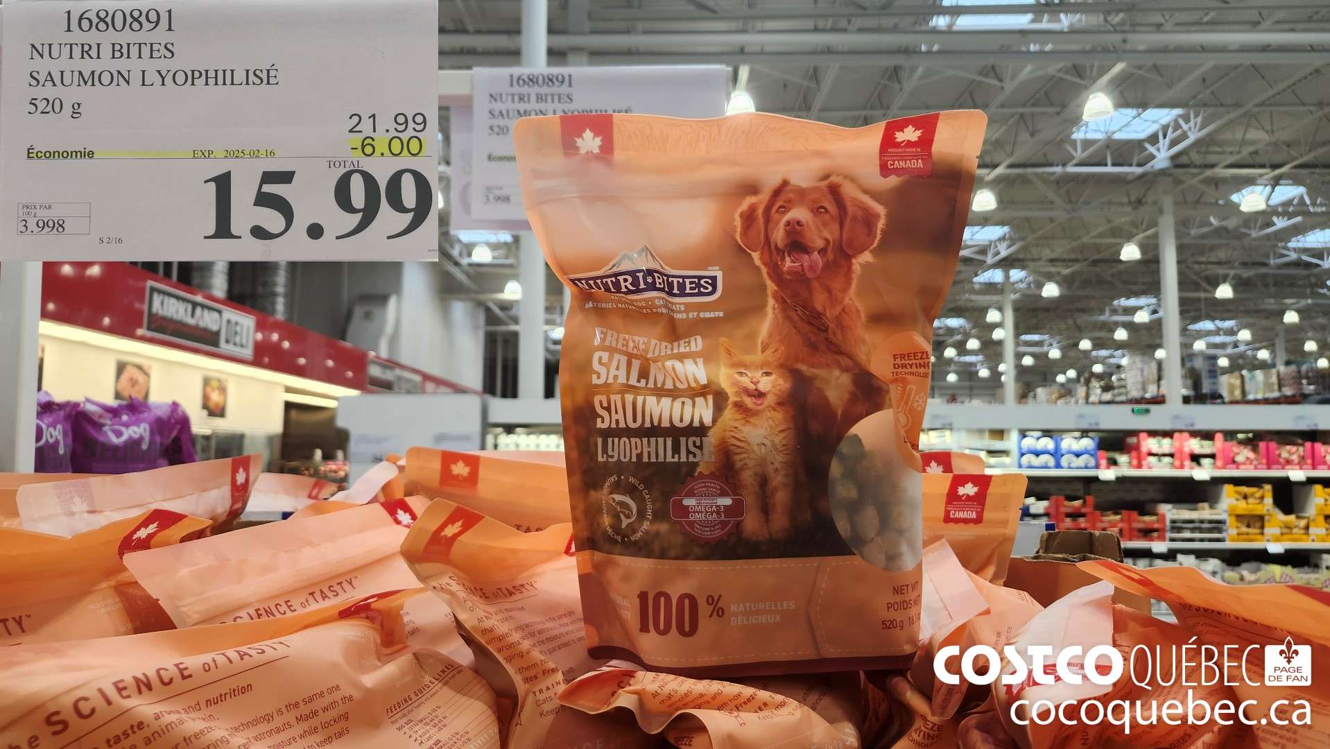 1680891 NUTRI BITES SAUMON LYOPHILISE  ($6.00 INSTANT SAVINGS EXPIRES ON 2025-02-16) $15.99